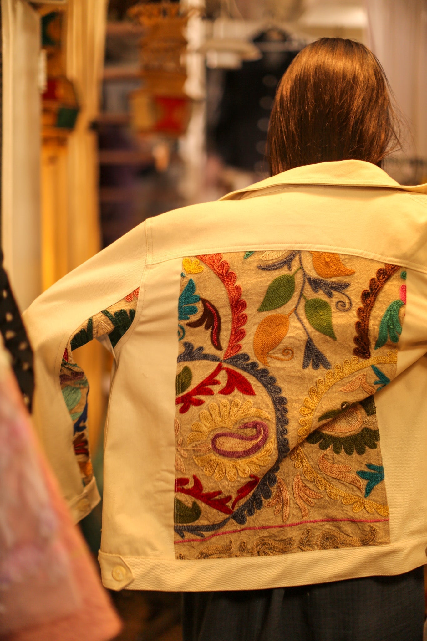 DENIM SUZANI JACKET - BANGKOK TAILOR CLOTHING STORE - HANDMADE CLOTHING