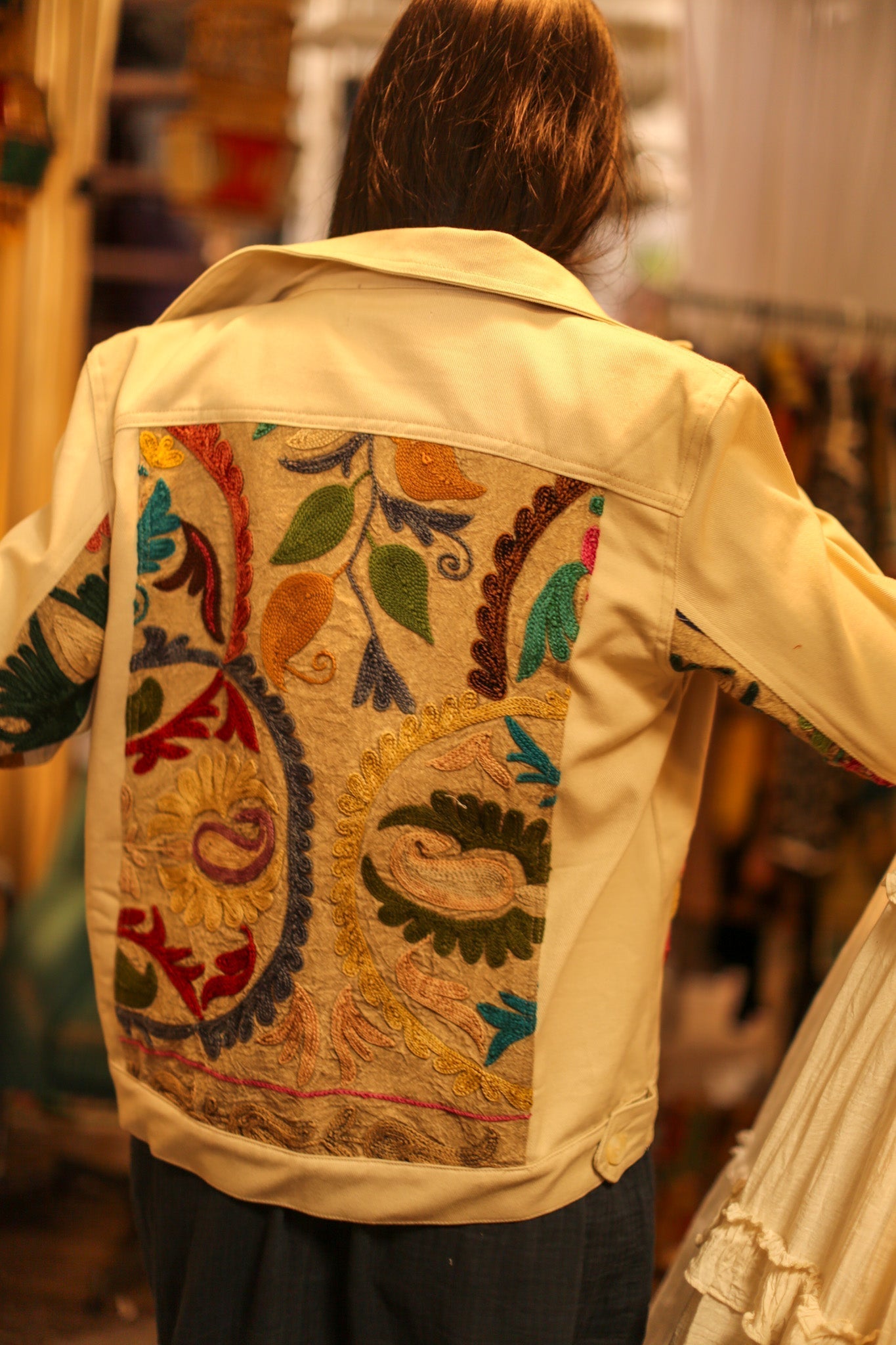 DENIM SUZANI JACKET - BANGKOK TAILOR CLOTHING STORE - HANDMADE CLOTHING