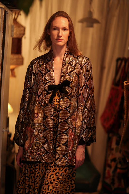 DIANA EMBELLISHED KIMONO - BANGKOK TAILOR CLOTHING STORE - HANDMADE CLOTHING