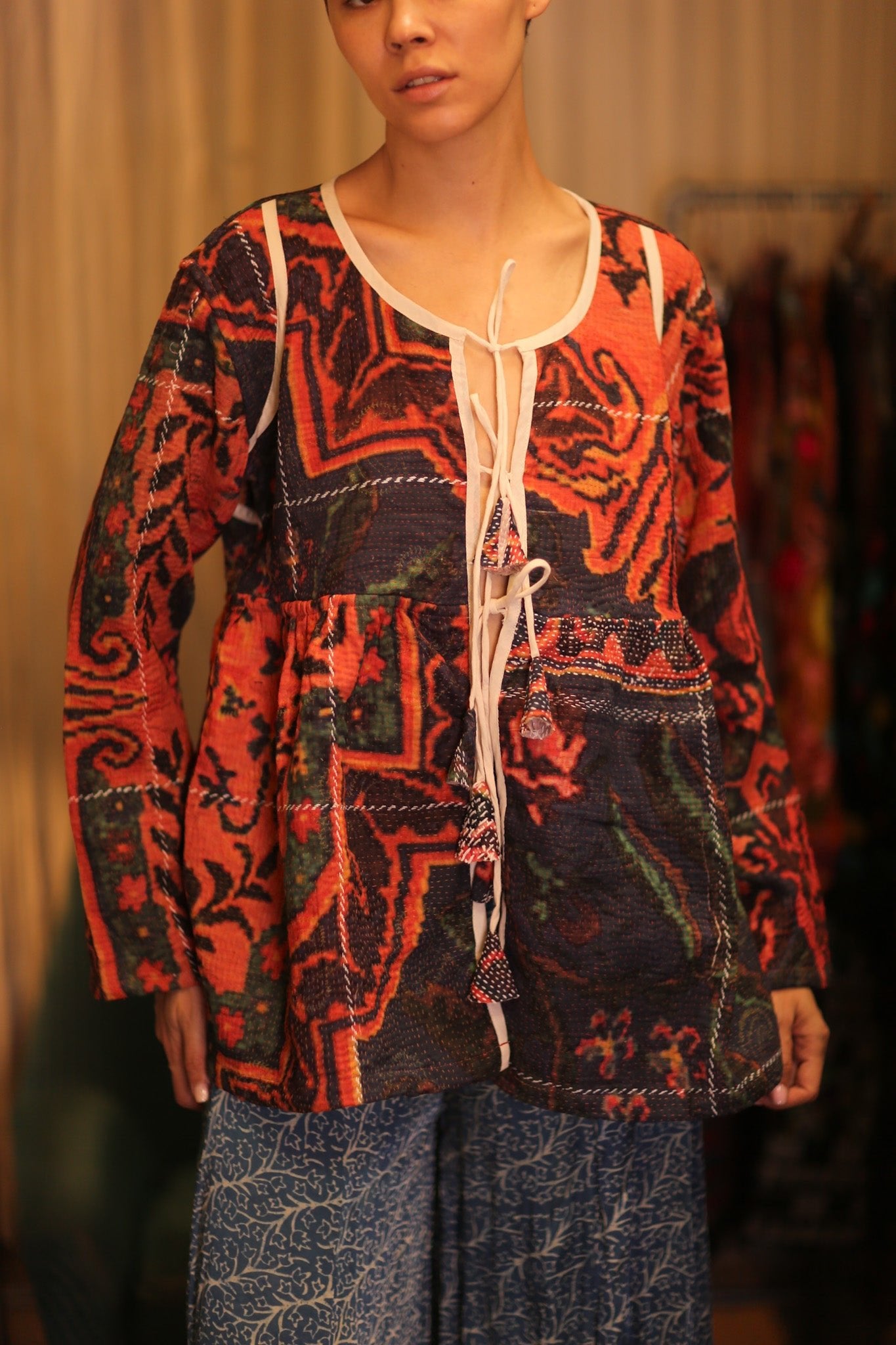 DOLLY KANTHA JACKET GENKI - BANGKOK TAILOR CLOTHING STORE - HANDMADE CLOTHING
