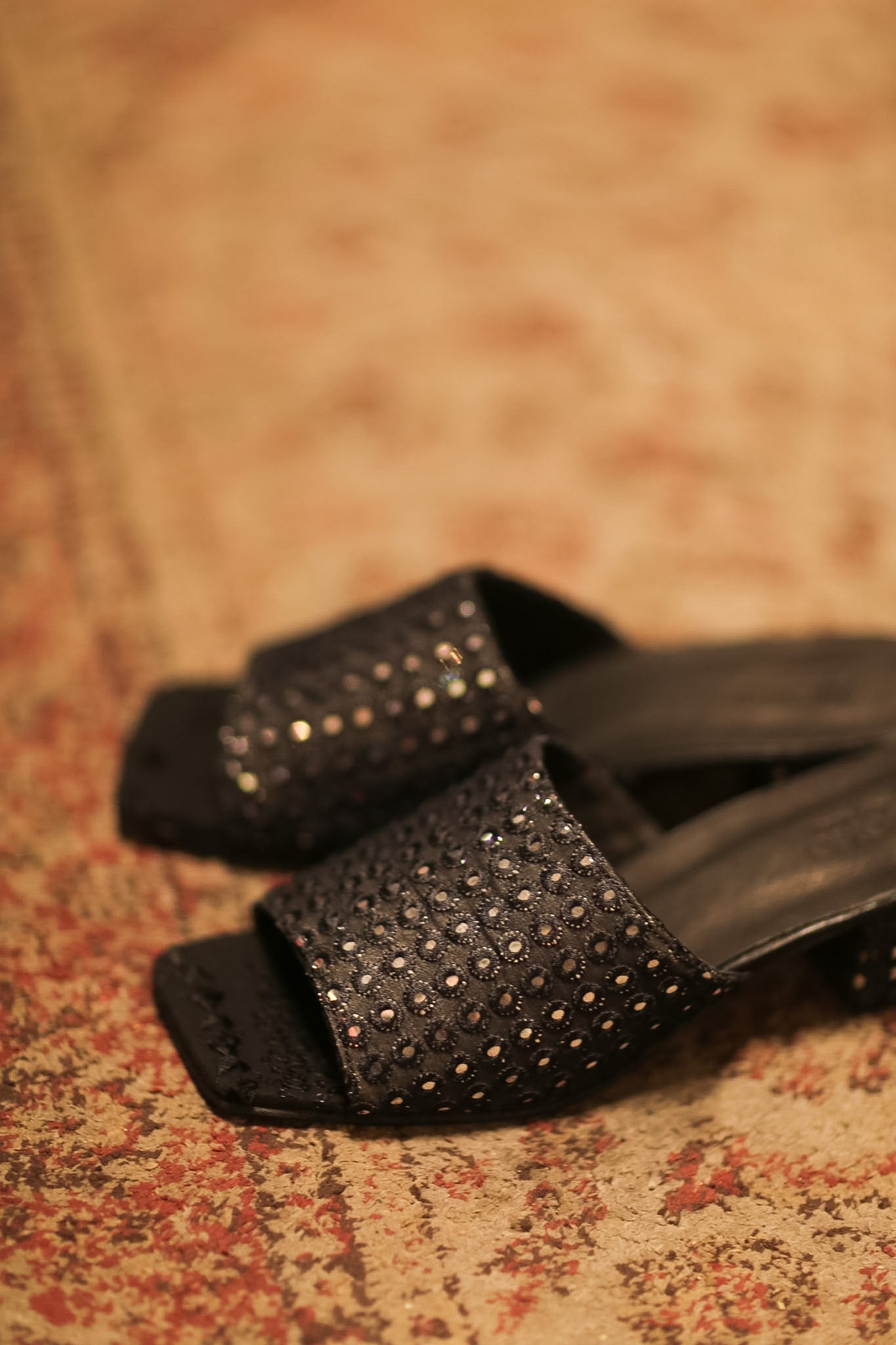 EMBELLISHED SILK HEELED MULES KLINN - BANGKOK TAILOR CLOTHING STORE - HANDMADE CLOTHING