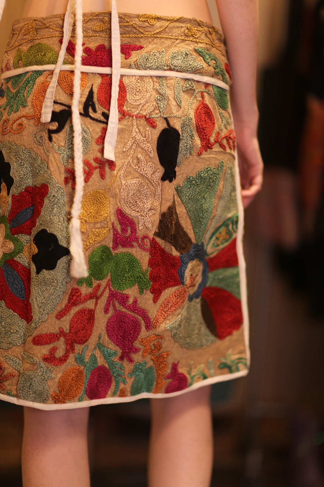 EMBROIDERED COTTON MINI SKIRT CANDIES - BANGKOK TAILOR CLOTHING STORE - HANDMADE CLOTHING