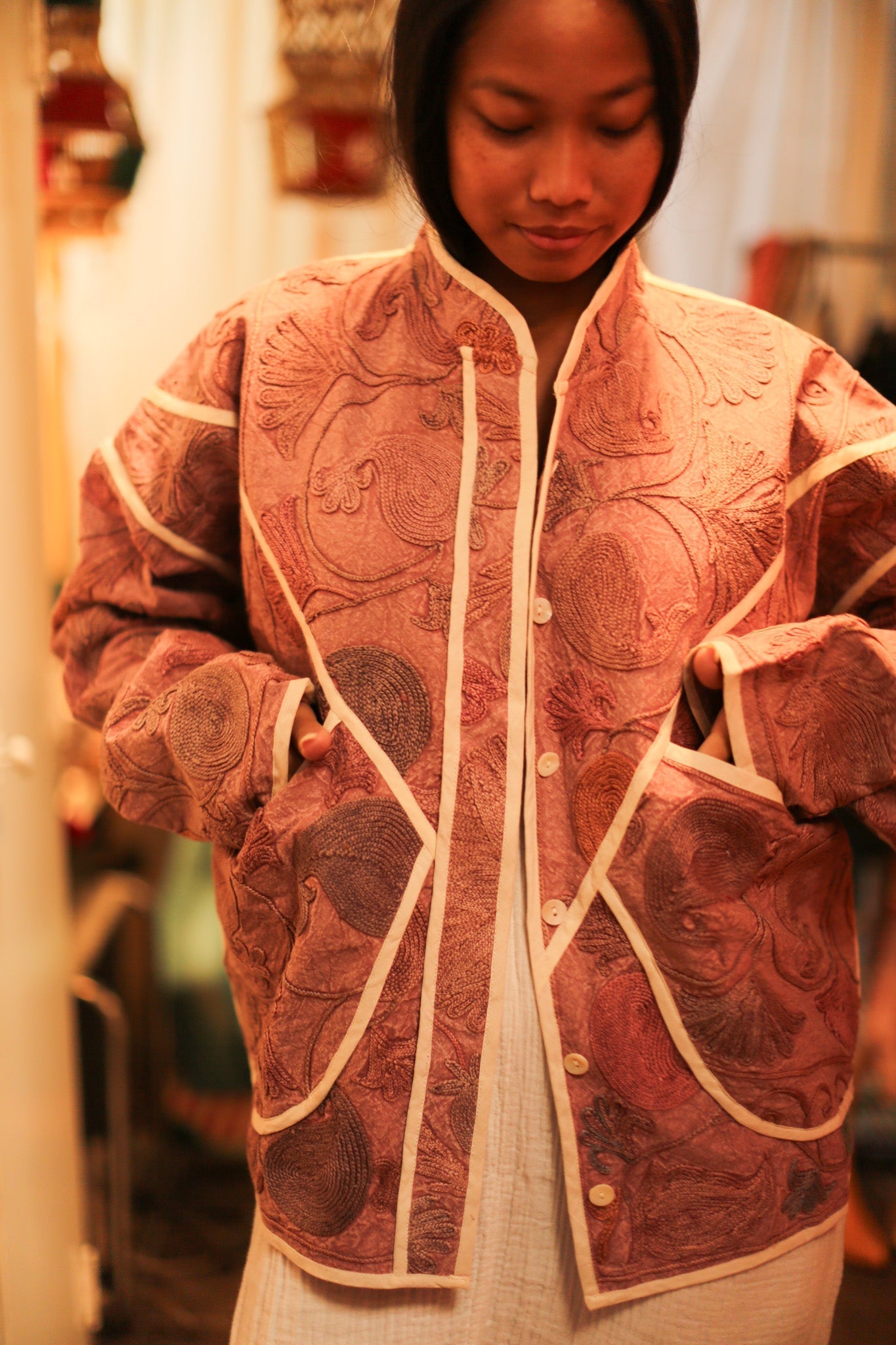 EMBROIDERED JACKET BOB - BANGKOK TAILOR CLOTHING STORE - HANDMADE CLOTHING