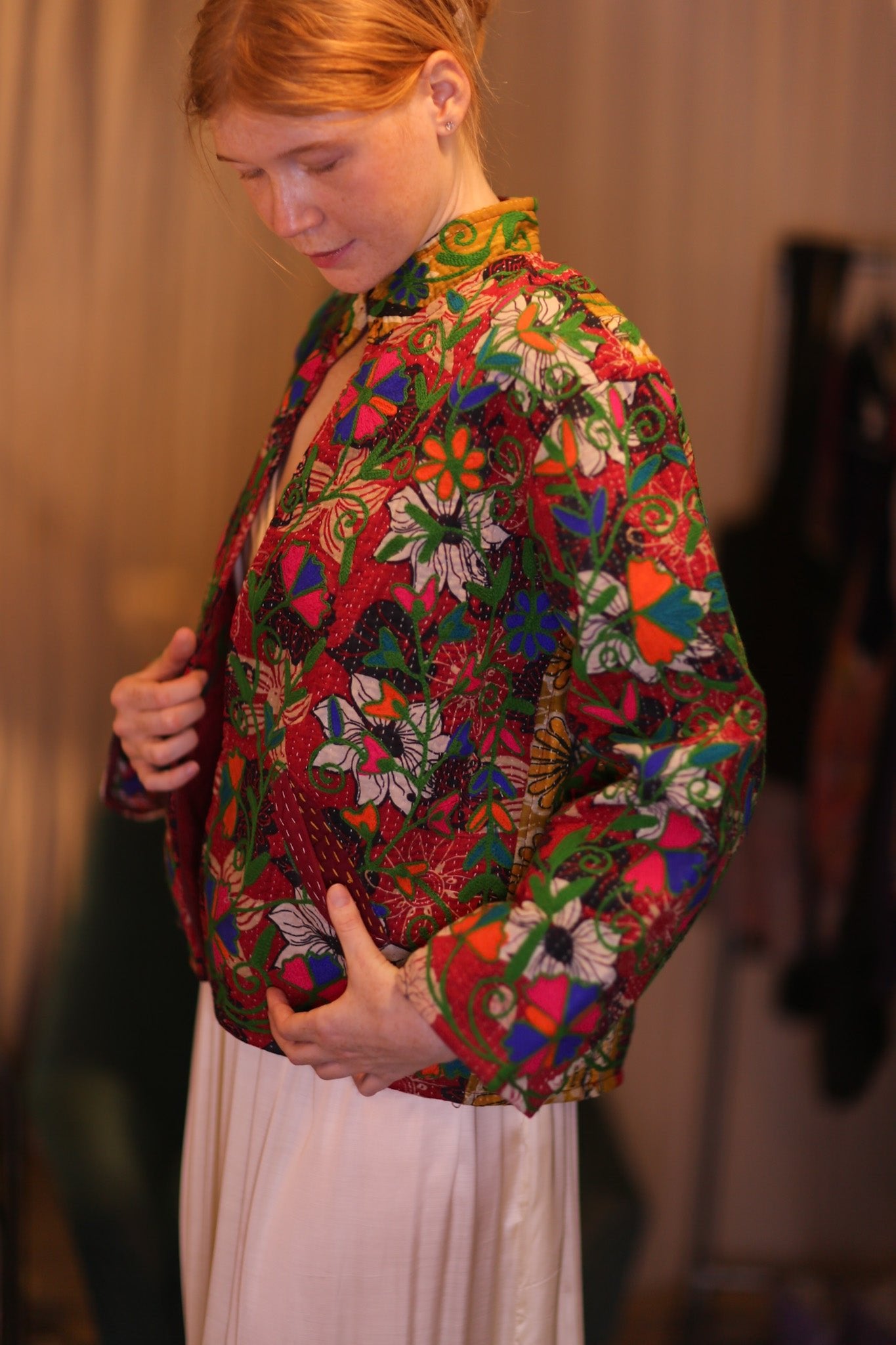 EMBROIDERED JACKET INGRID ADEN - BANGKOK TAILOR CLOTHING STORE - HANDMADE CLOTHING