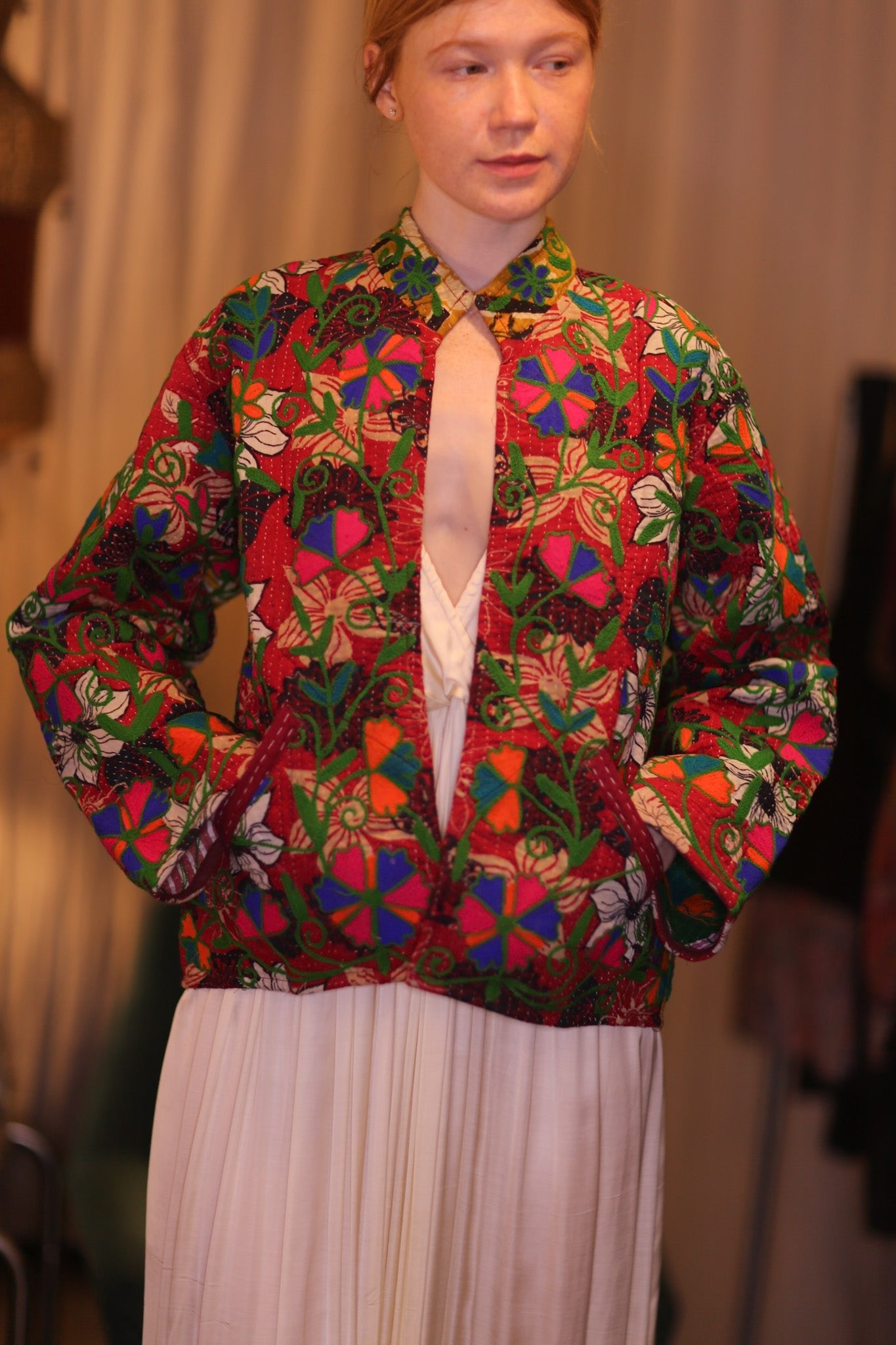 EMBROIDERED JACKET INGRID ADEN - BANGKOK TAILOR CLOTHING STORE - HANDMADE CLOTHING