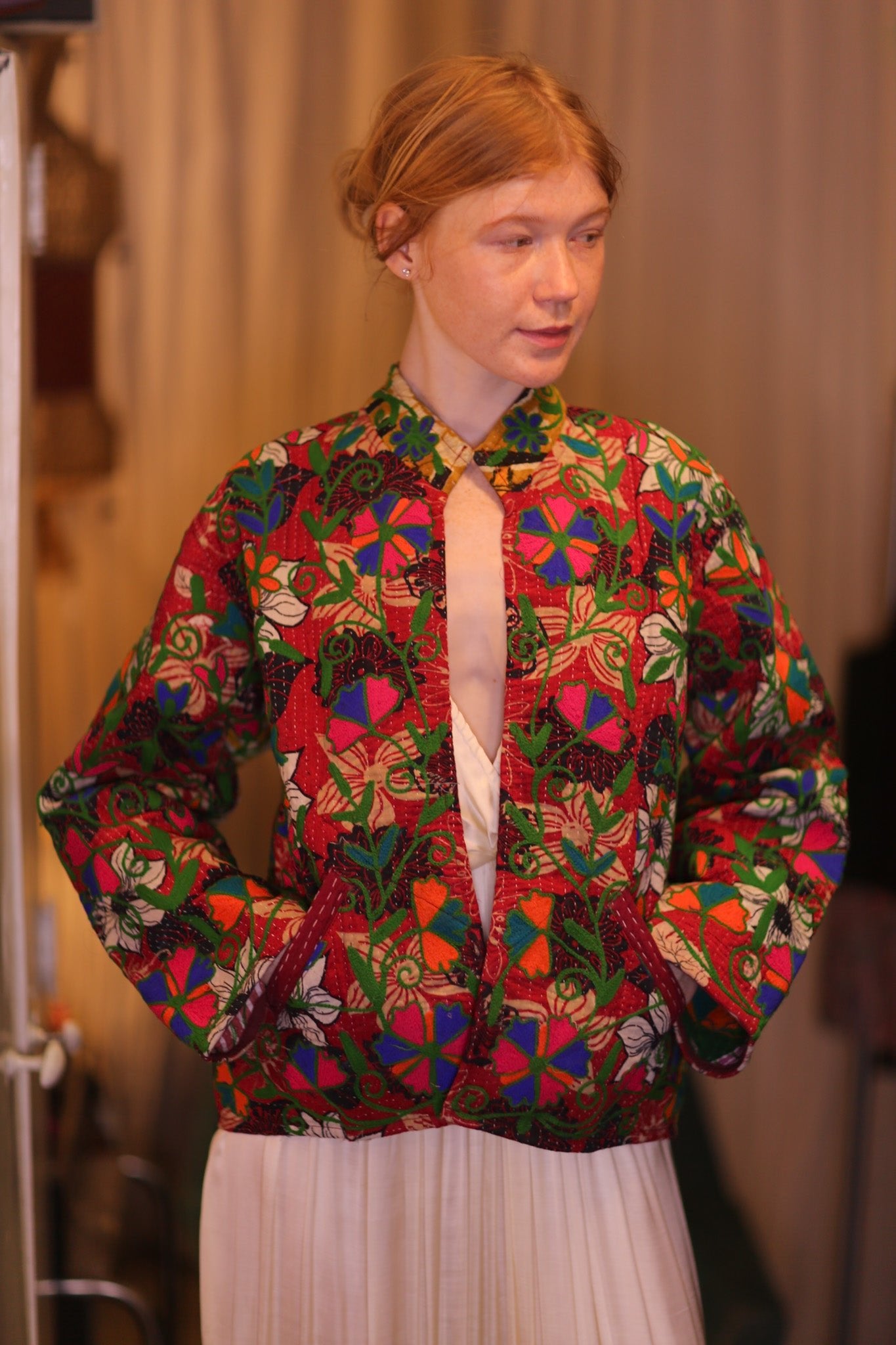 EMBROIDERED JACKET INGRID ADEN - BANGKOK TAILOR CLOTHING STORE - HANDMADE CLOTHING