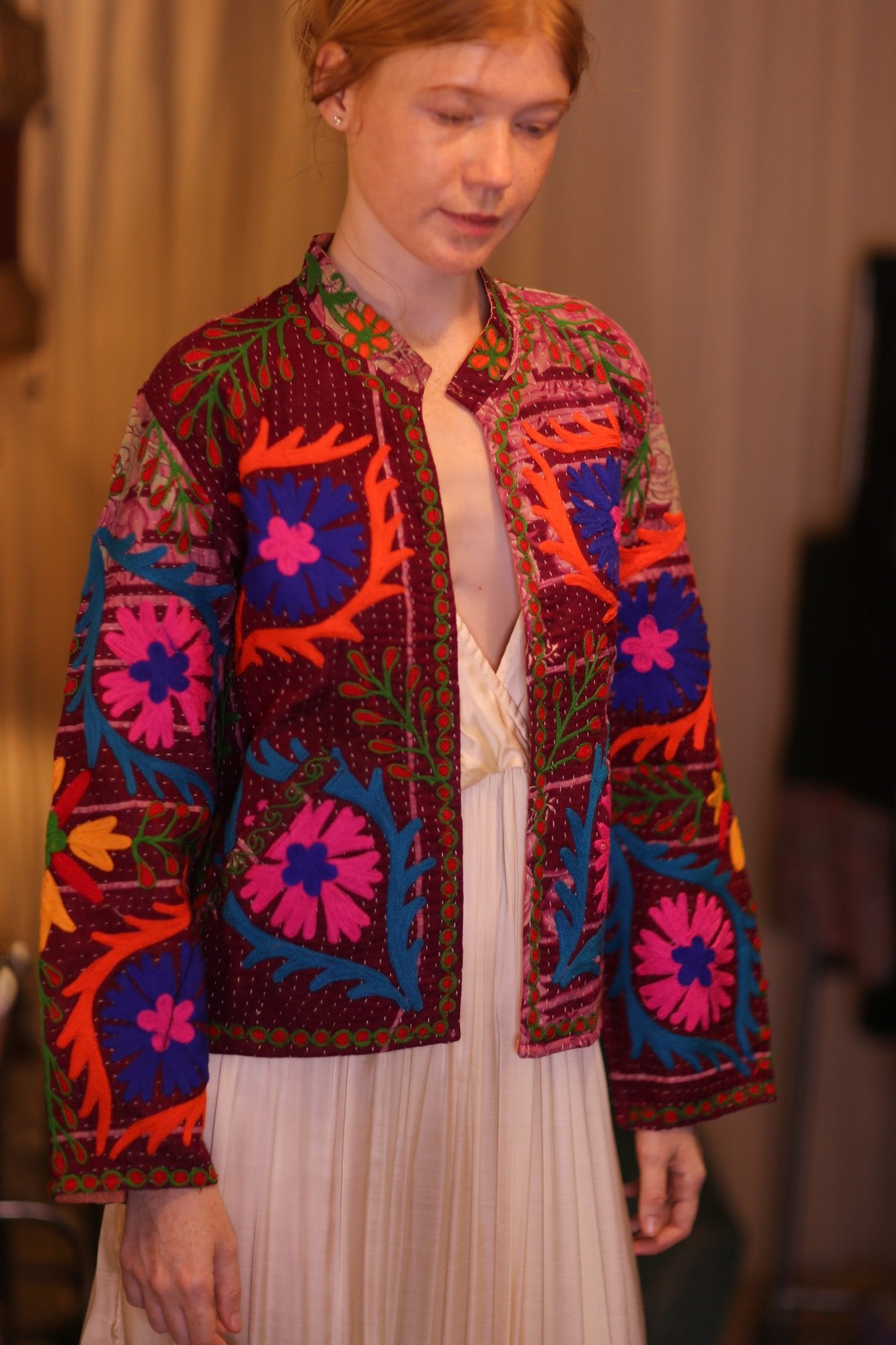 EMBROIDERED JACKET INGRID LAYYAUNG - BANGKOK TAILOR CLOTHING STORE - HANDMADE CLOTHING