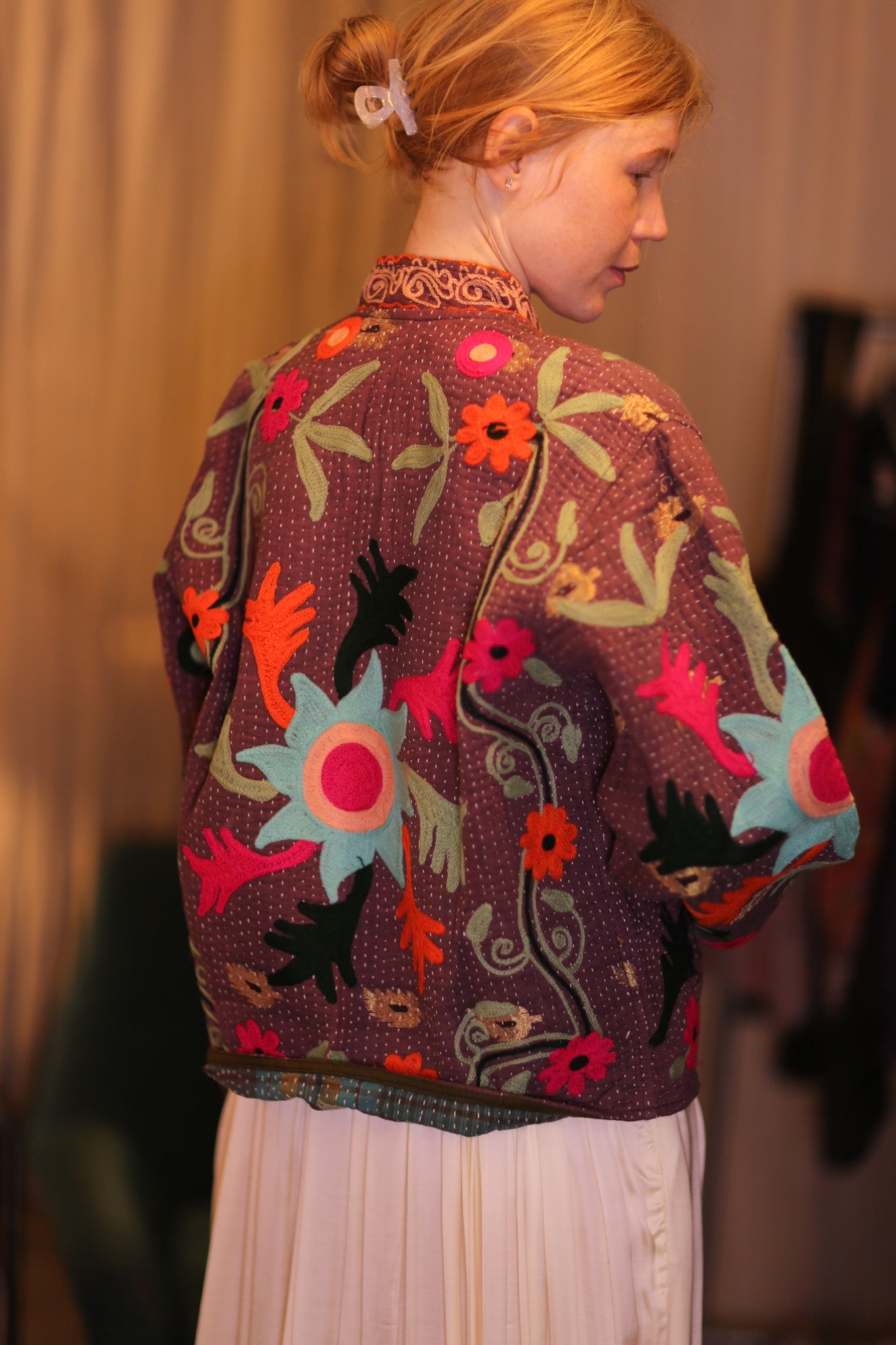 EMBROIDERED JACKET INGRID OUYIN - BANGKOK TAILOR CLOTHING STORE - HANDMADE CLOTHING
