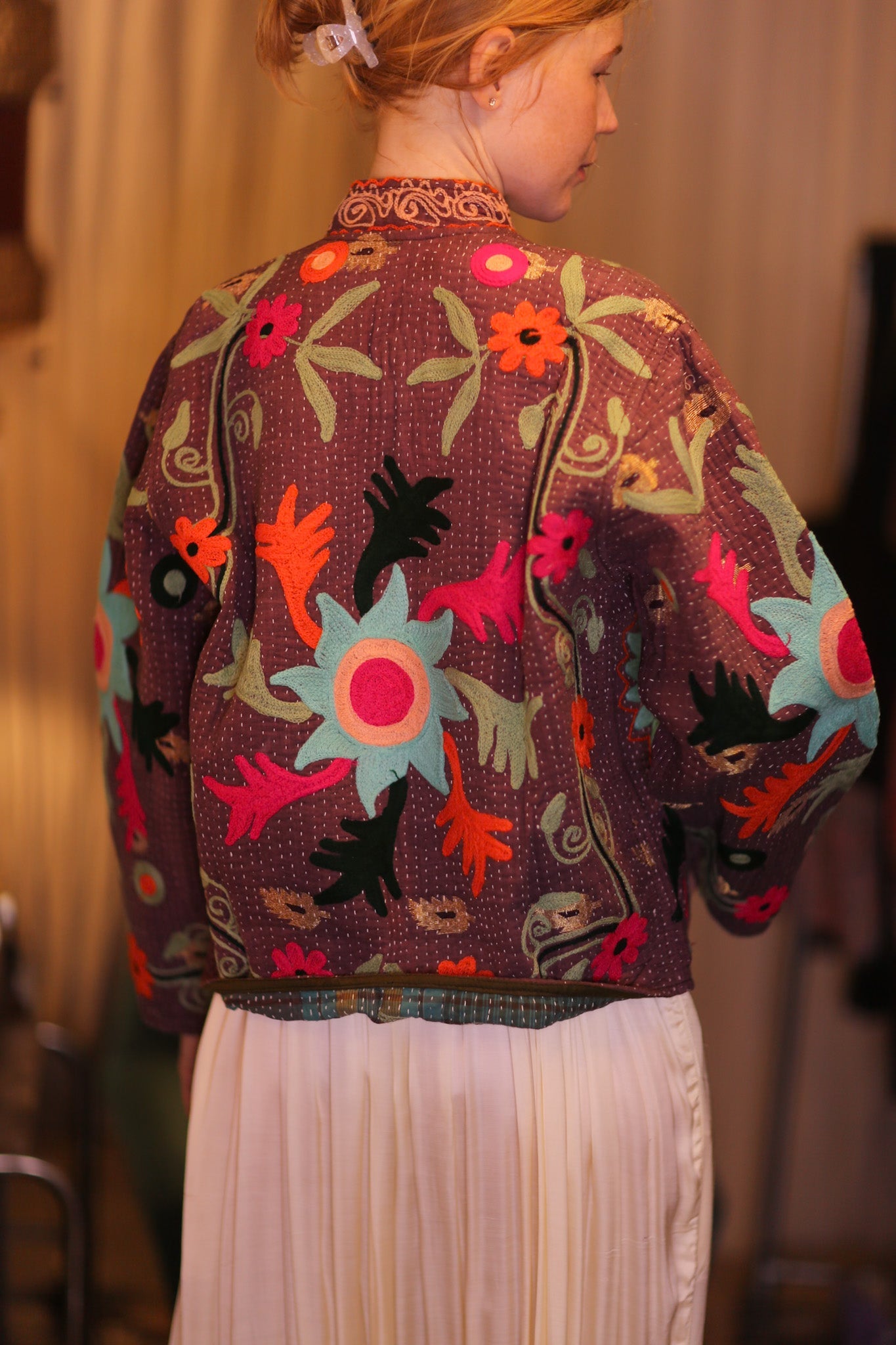 EMBROIDERED JACKET INGRID OUYIN - BANGKOK TAILOR CLOTHING STORE - HANDMADE CLOTHING