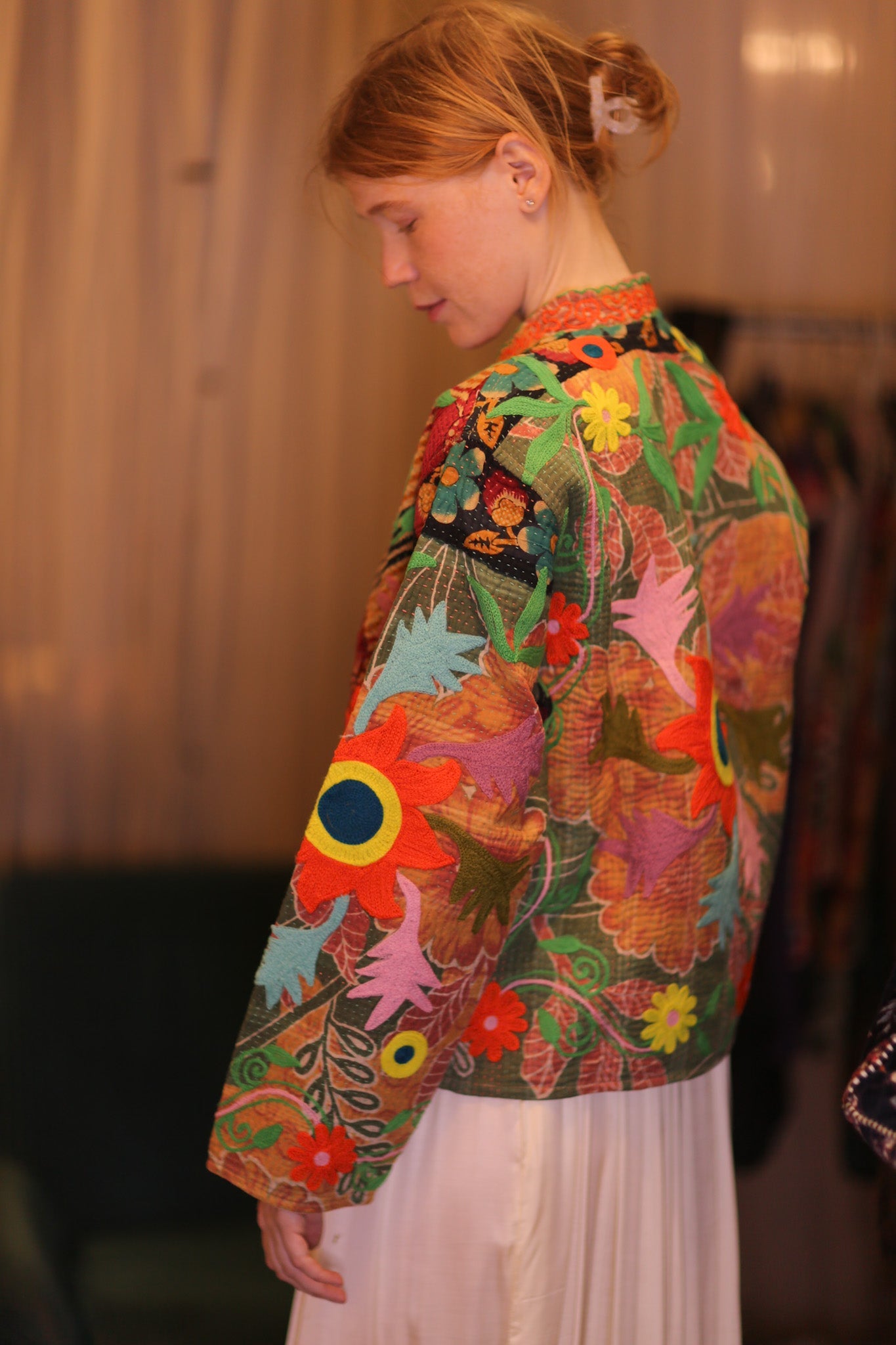 EMBROIDERED JACKET INGRID PANCHI - BANGKOK TAILOR CLOTHING STORE - HANDMADE CLOTHING