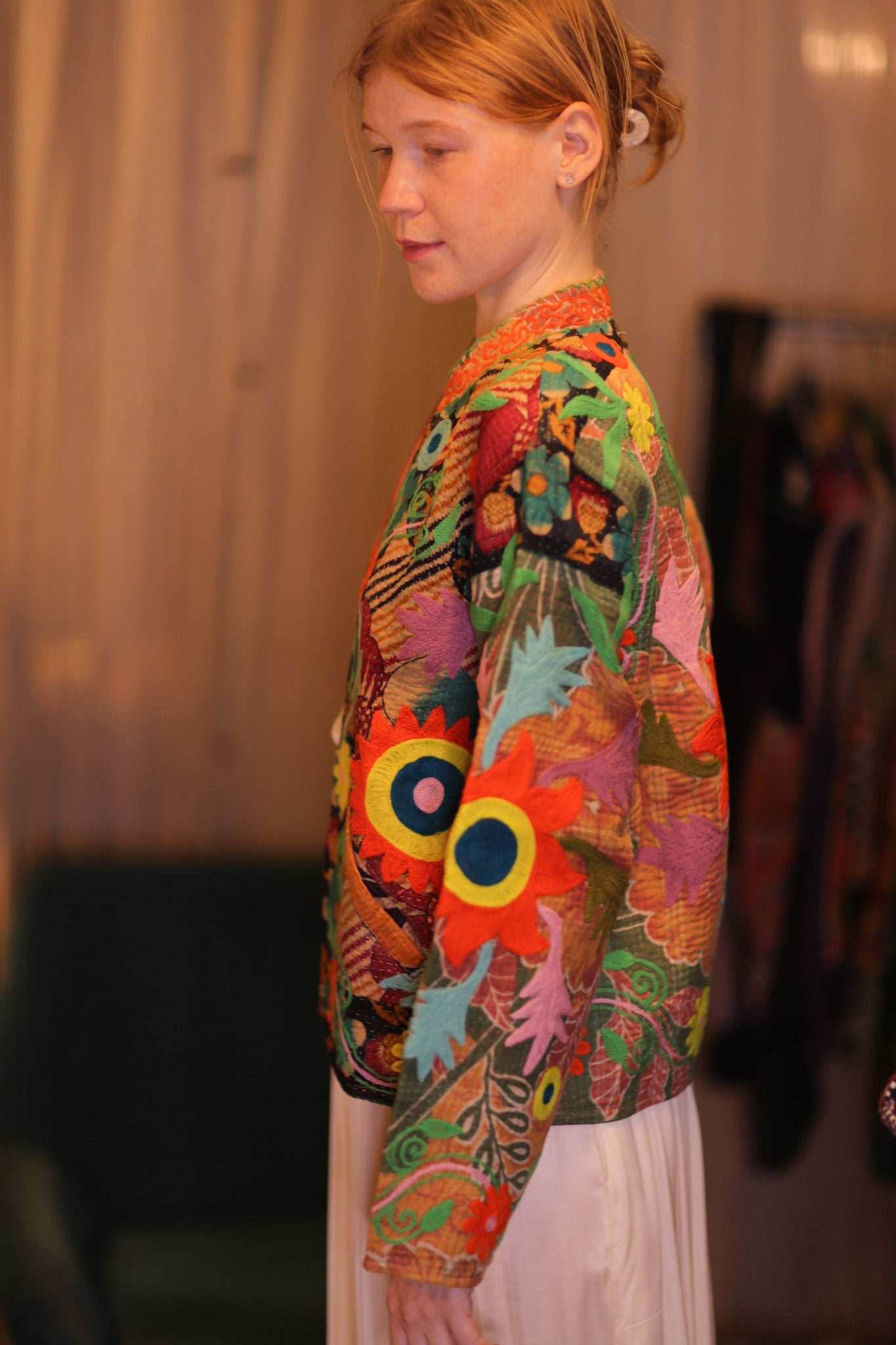 EMBROIDERED JACKET INGRID PANCHI - BANGKOK TAILOR CLOTHING STORE - HANDMADE CLOTHING