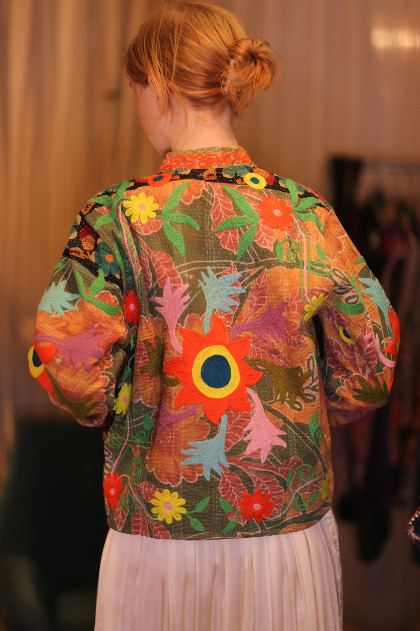 EMBROIDERED JACKET INGRID PANCHI - BANGKOK TAILOR CLOTHING STORE - HANDMADE CLOTHING