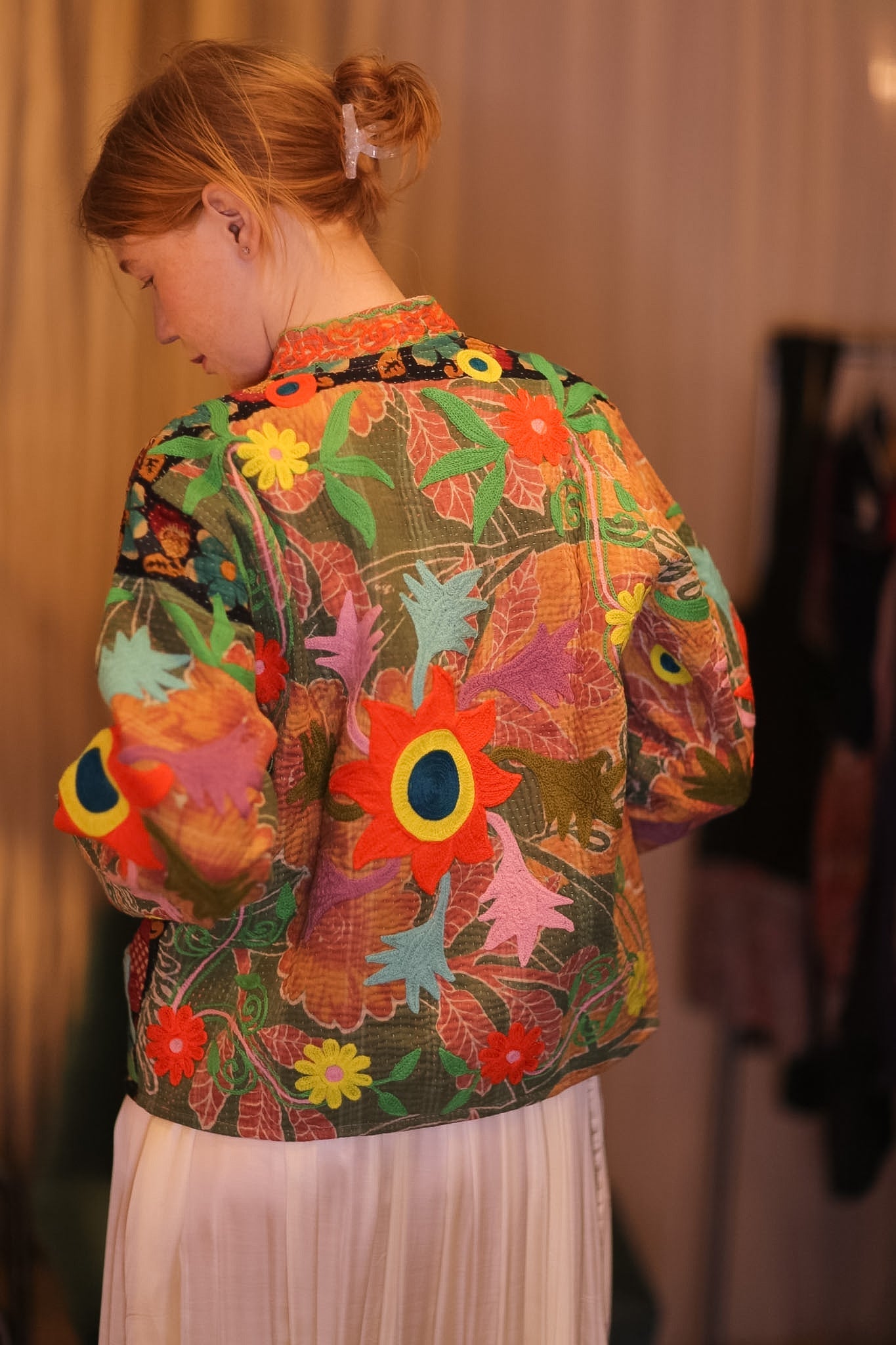EMBROIDERED JACKET INGRID PANCHI - BANGKOK TAILOR CLOTHING STORE - HANDMADE CLOTHING