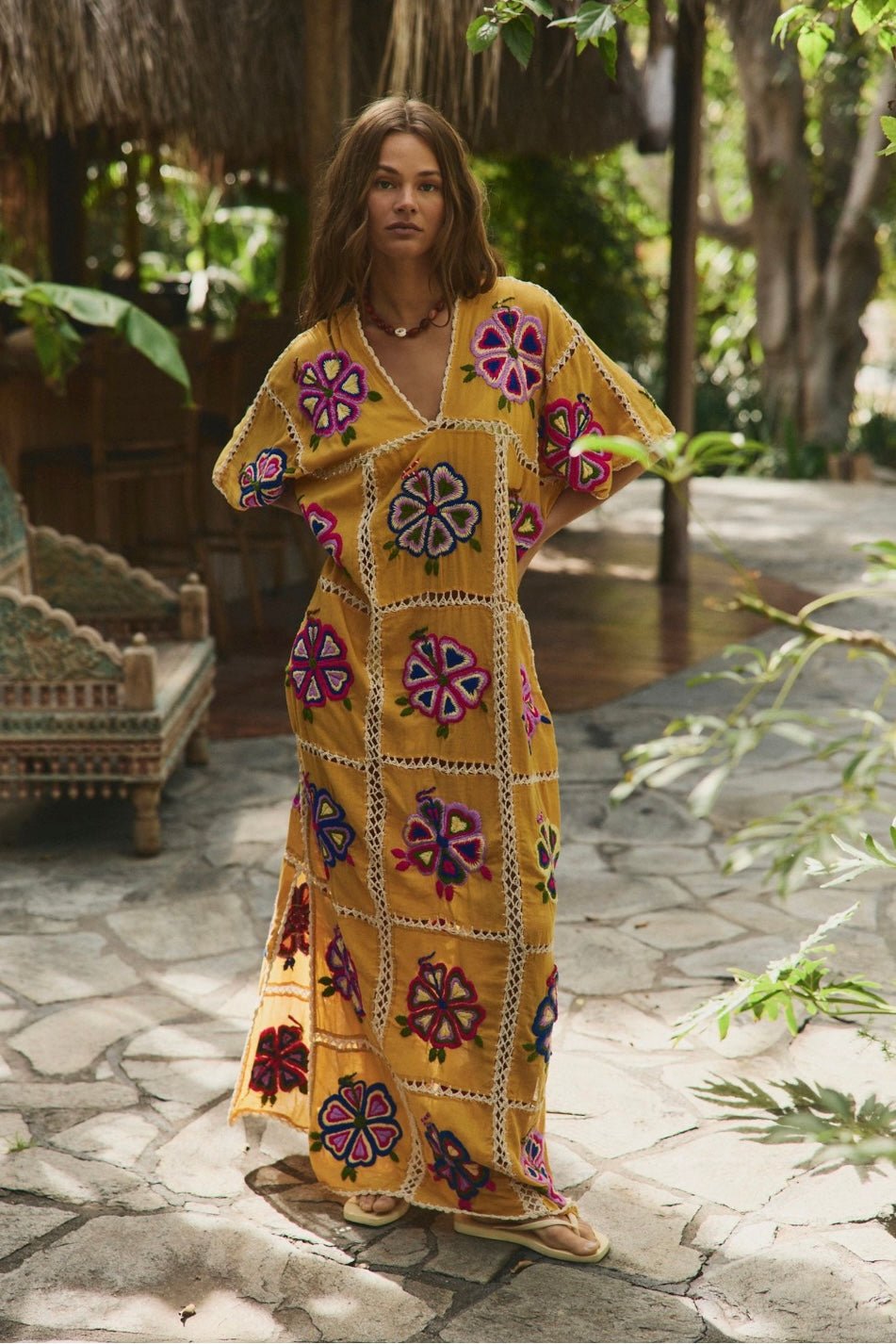EMBROIDERED KAFTAN JOSIN - BANGKOK TAILOR CLOTHING STORE - HANDMADE CLOTHING