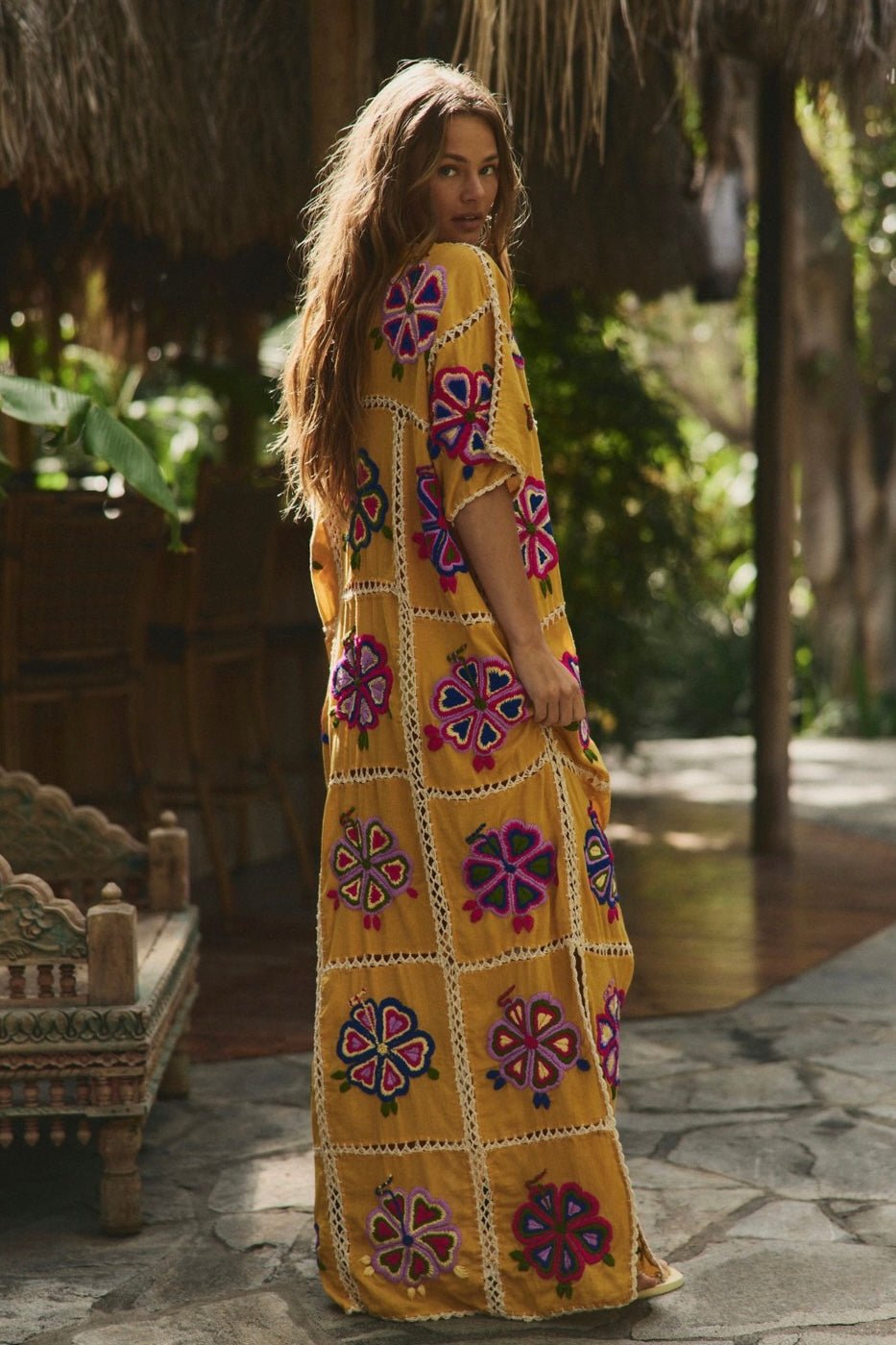 EMBROIDERED KAFTAN JOSIN - BANGKOK TAILOR CLOTHING STORE - HANDMADE CLOTHING