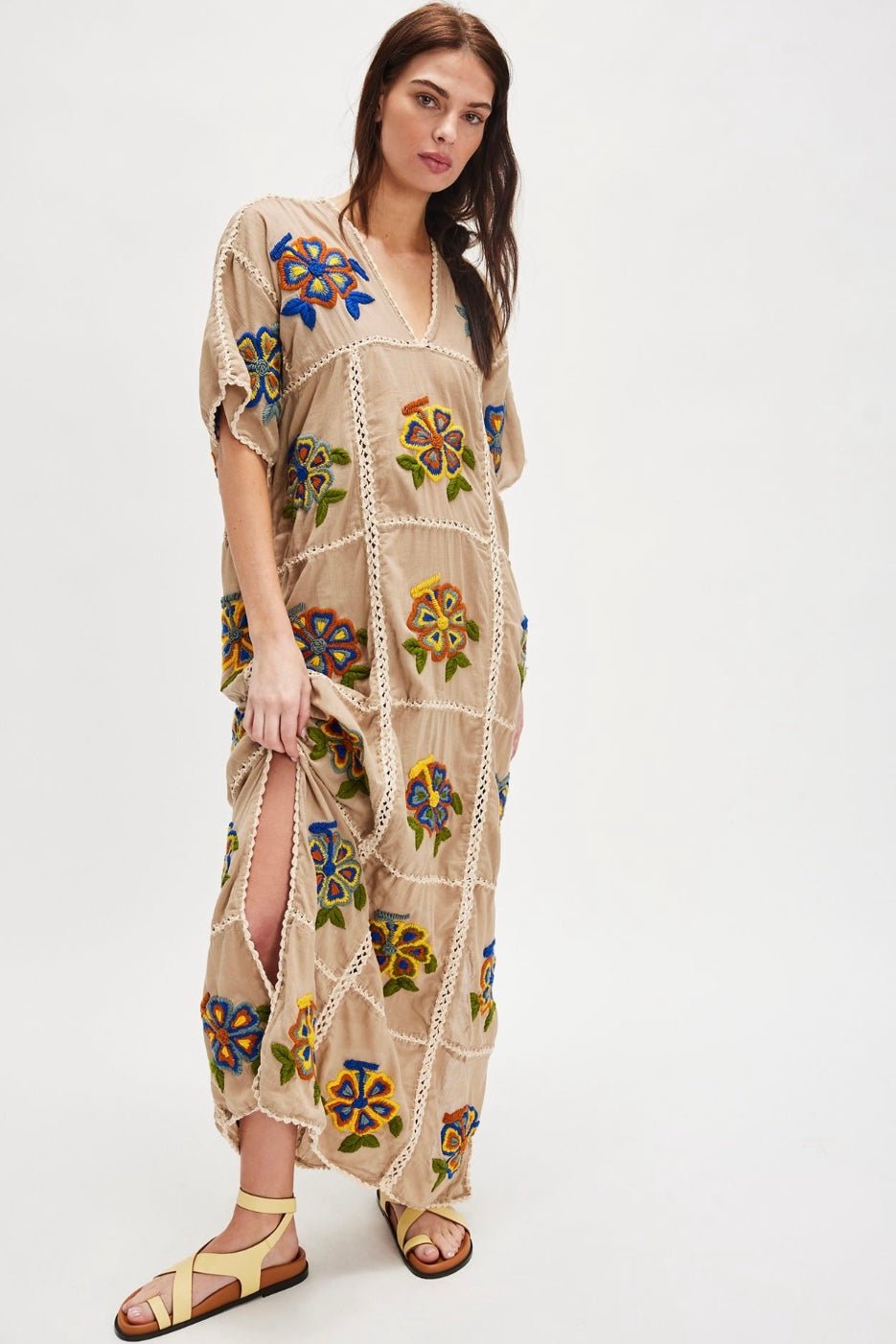 EMBROIDERED KAFTAN JOSIN - BANGKOK TAILOR CLOTHING STORE - HANDMADE CLOTHING