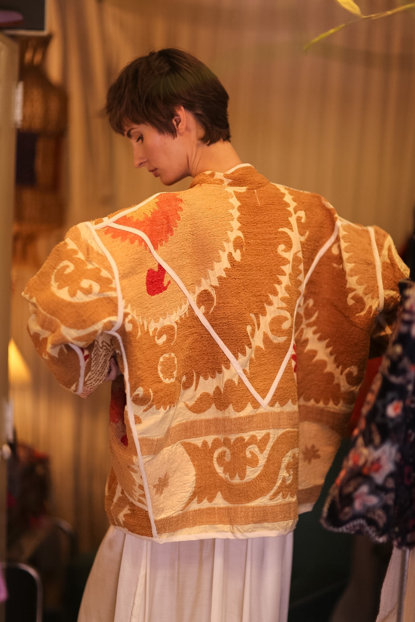 EMBROIDERED KANTHA JACKET FRÜHLING - BANGKOK TAILOR CLOTHING STORE - HANDMADE CLOTHING