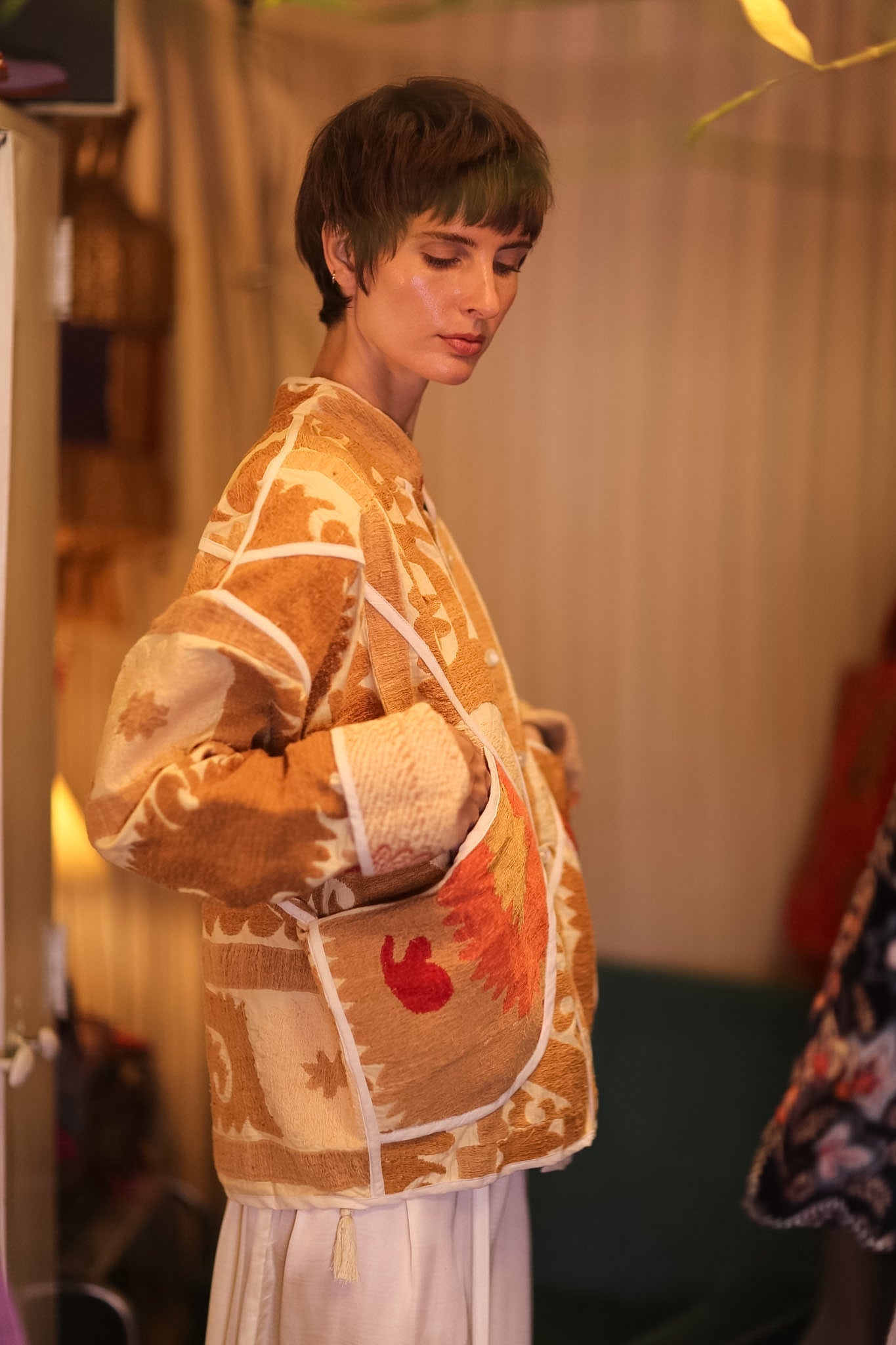 EMBROIDERED KANTHA JACKET FRÜHLING - BANGKOK TAILOR CLOTHING STORE - HANDMADE CLOTHING