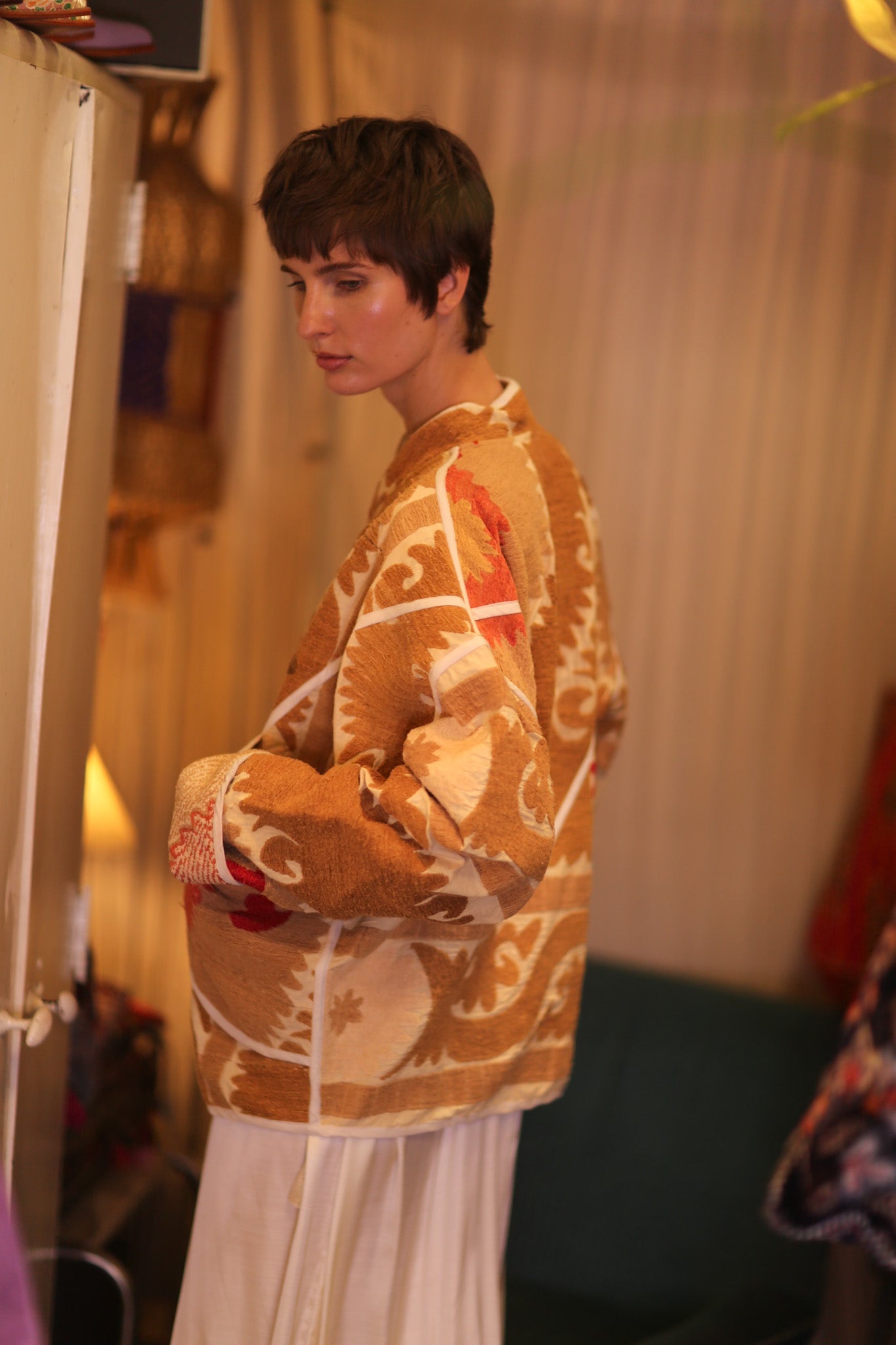 EMBROIDERED KANTHA JACKET FRÜHLING - BANGKOK TAILOR CLOTHING STORE - HANDMADE CLOTHING