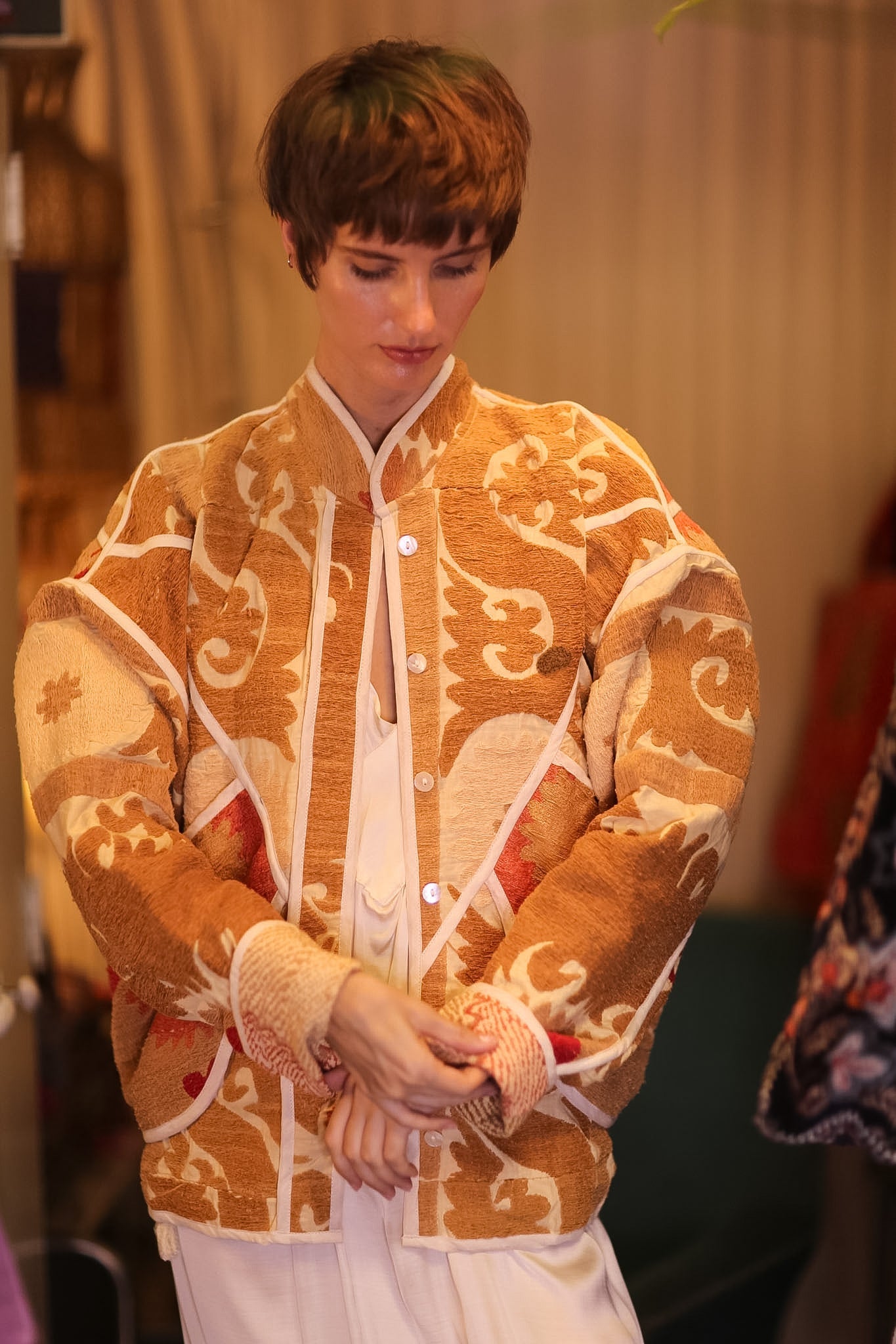 EMBROIDERED KANTHA JACKET FRÜHLING - BANGKOK TAILOR CLOTHING STORE - HANDMADE CLOTHING