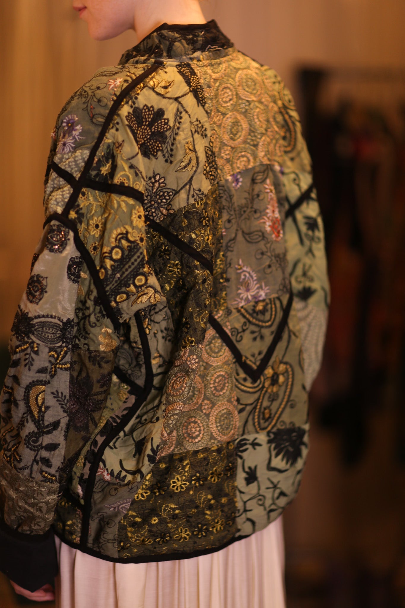 EMBROIDERED KANTHA JACKET HOBBITON - BANGKOK TAILOR CLOTHING STORE - HANDMADE CLOTHING