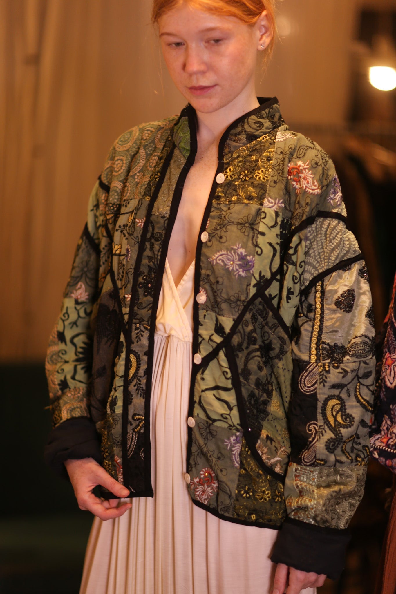 EMBROIDERED KANTHA JACKET HOBBITON - BANGKOK TAILOR CLOTHING STORE - HANDMADE CLOTHING