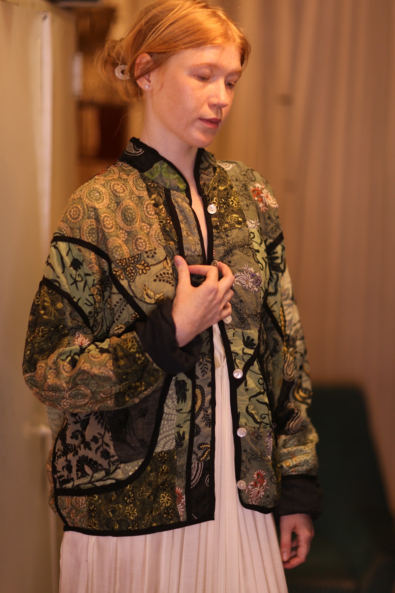 EMBROIDERED KANTHA JACKET HOBBITON - BANGKOK TAILOR CLOTHING STORE - HANDMADE CLOTHING