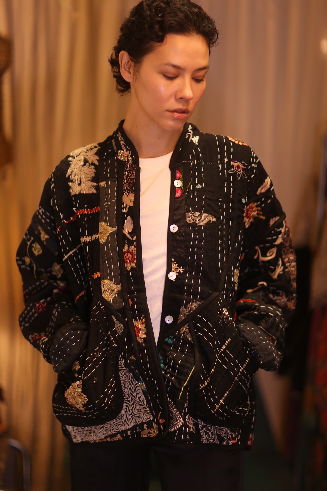 EMBROIDERED KANTHA JACKET JYPEACE - BANGKOK TAILOR CLOTHING STORE - HANDMADE CLOTHING