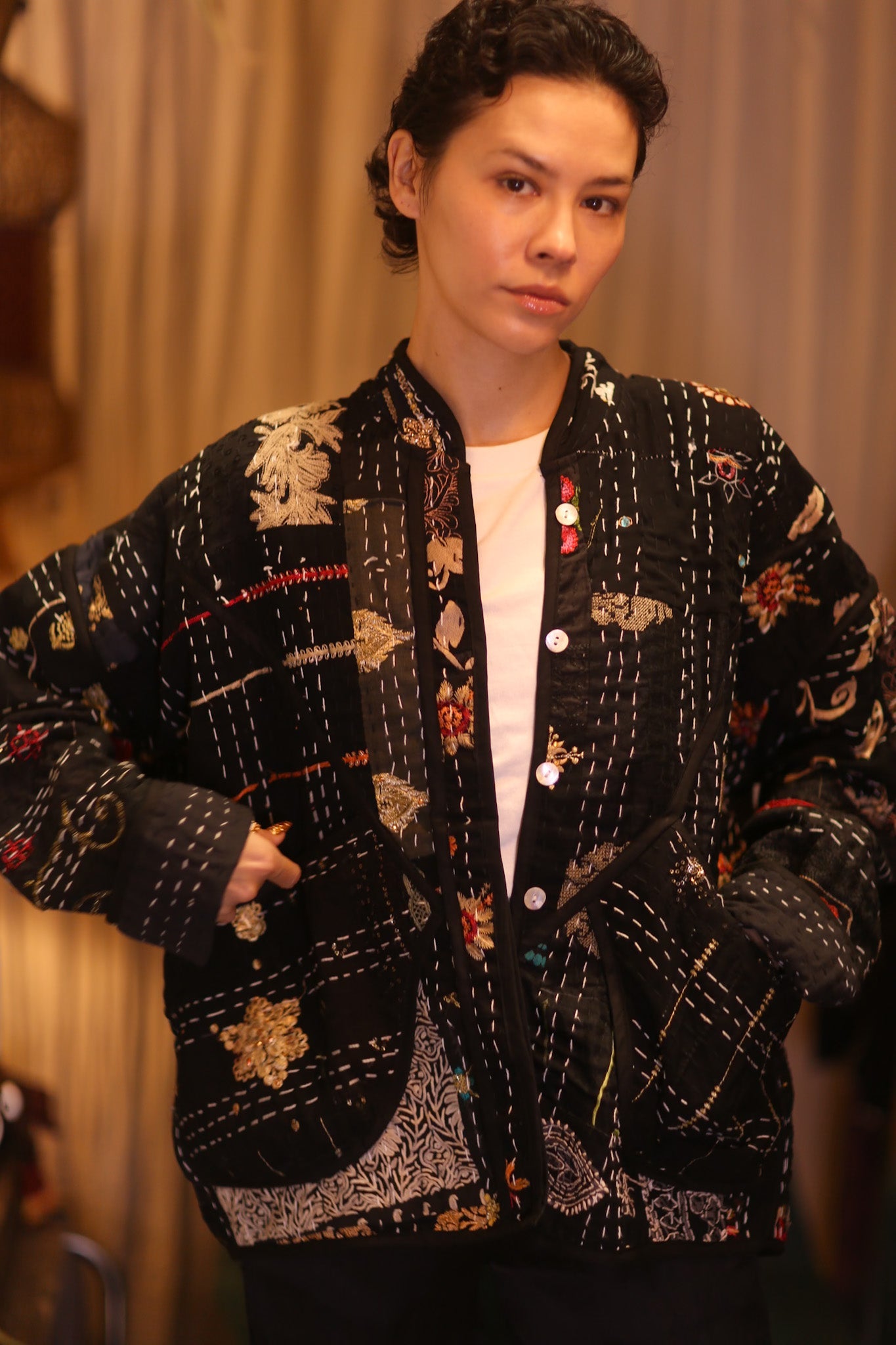 EMBROIDERED KANTHA JACKET JYPEACE - BANGKOK TAILOR CLOTHING STORE - HANDMADE CLOTHING