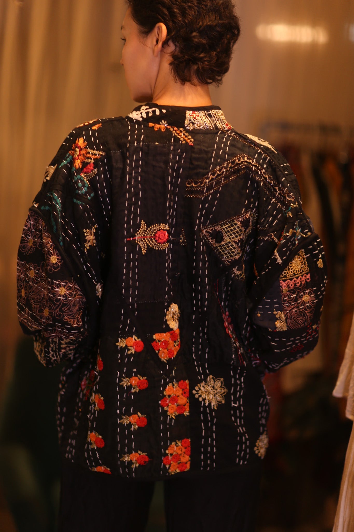 EMBROIDERED KANTHA JACKET JYPEACE - BANGKOK TAILOR CLOTHING STORE - HANDMADE CLOTHING