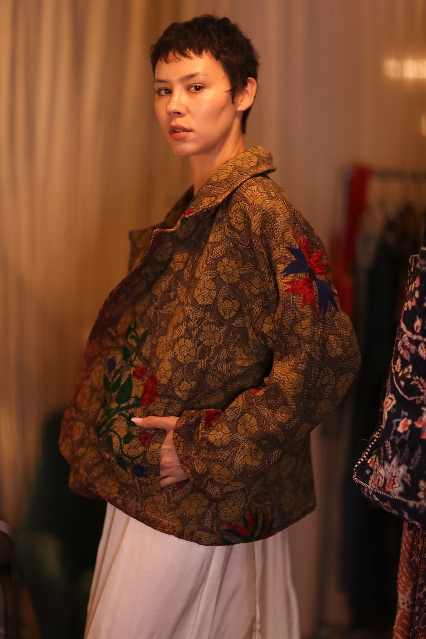 EMBROIDERED KANTHA JACKET NIKO - BANGKOK TAILOR CLOTHING STORE - HANDMADE CLOTHING