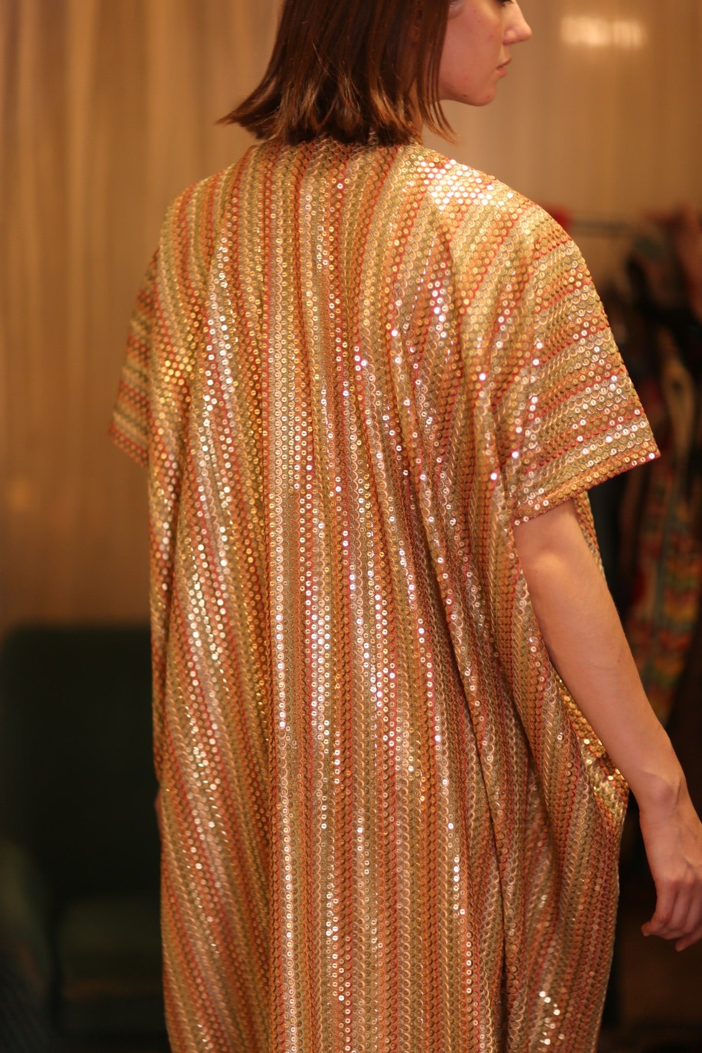 EMBROIDERED LONG KIMONO KRIST - BANGKOK TAILOR CLOTHING STORE - HANDMADE CLOTHING