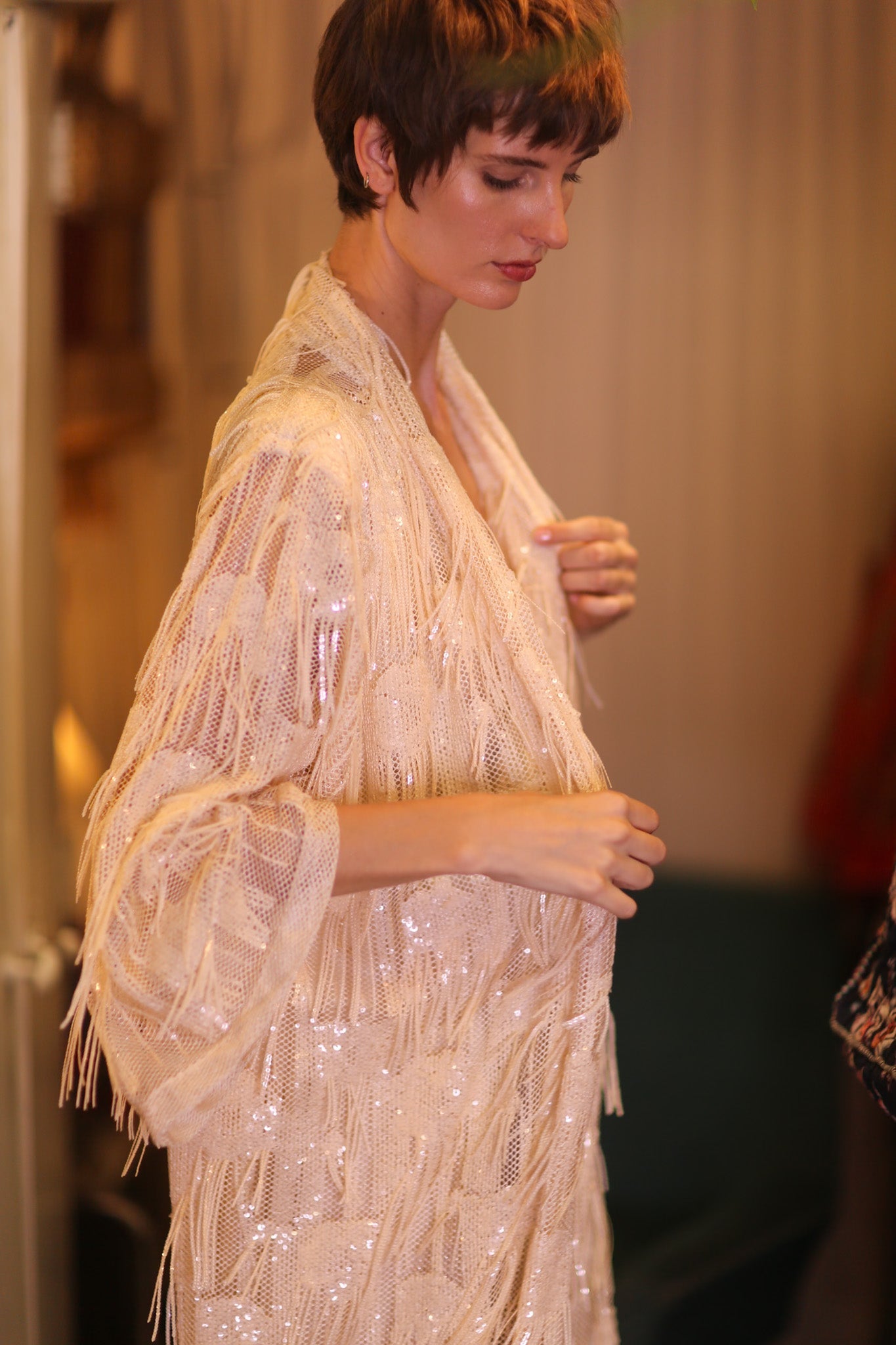 EMBROIDERED LONG KIMONO KYLIE - BANGKOK TAILOR CLOTHING STORE - HANDMADE CLOTHING