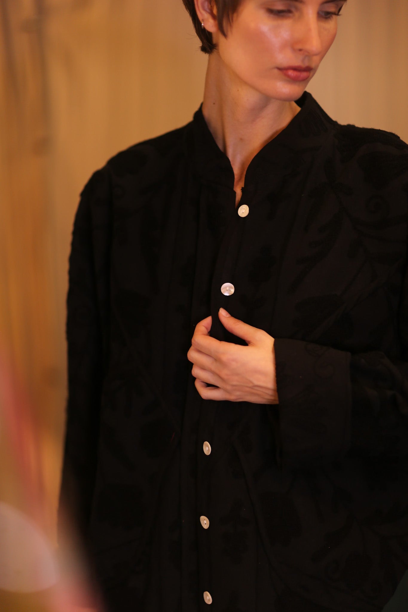 EMBROIDERED PREMIUM COTTON JACKET MIDIL - BANGKOK TAILOR CLOTHING STORE - HANDMADE CLOTHING