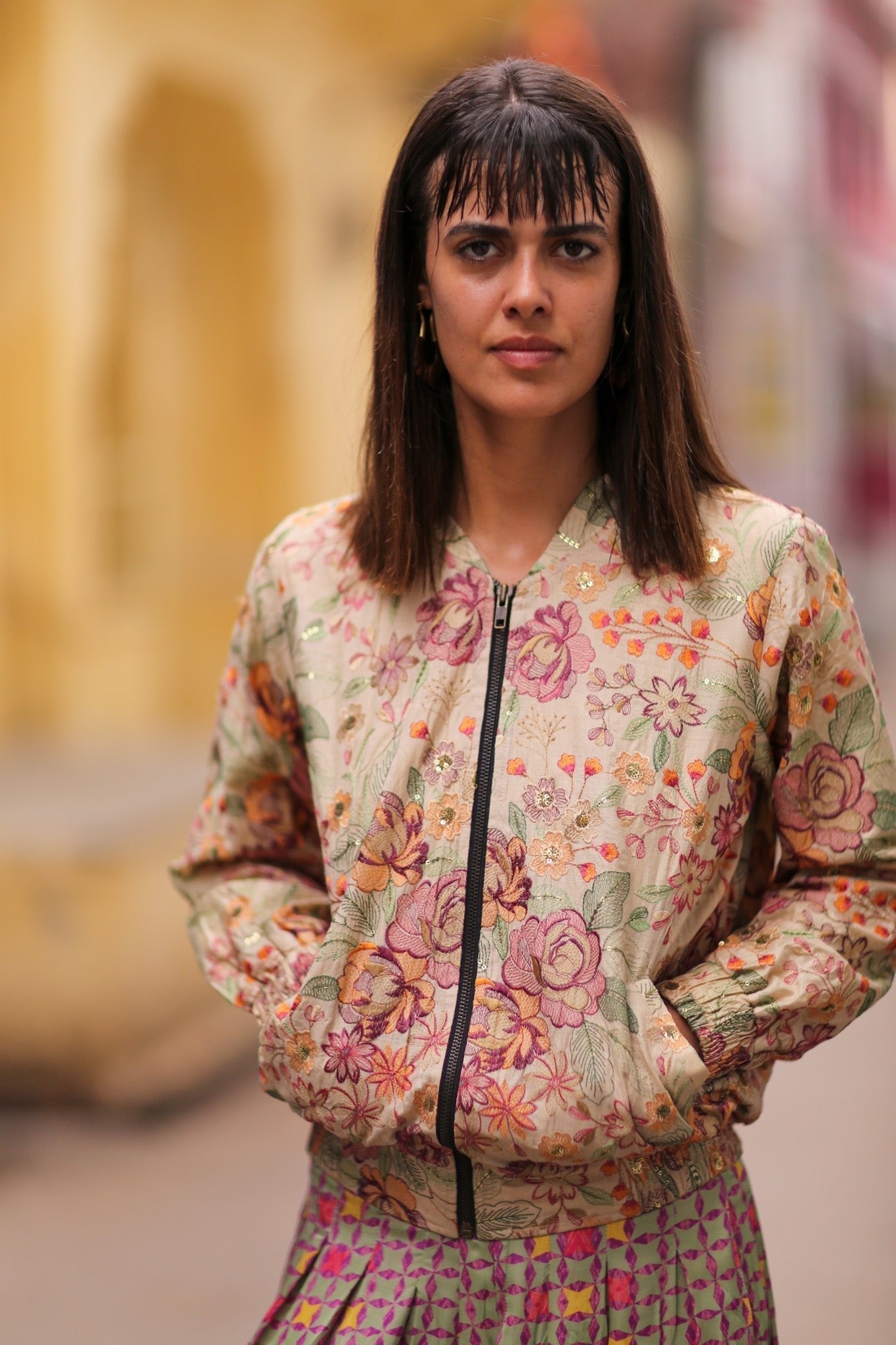 EMBROIDERED SILK BOMBER JACKET HANE - BANGKOK TAILOR CLOTHING STORE - HANDMADE CLOTHING