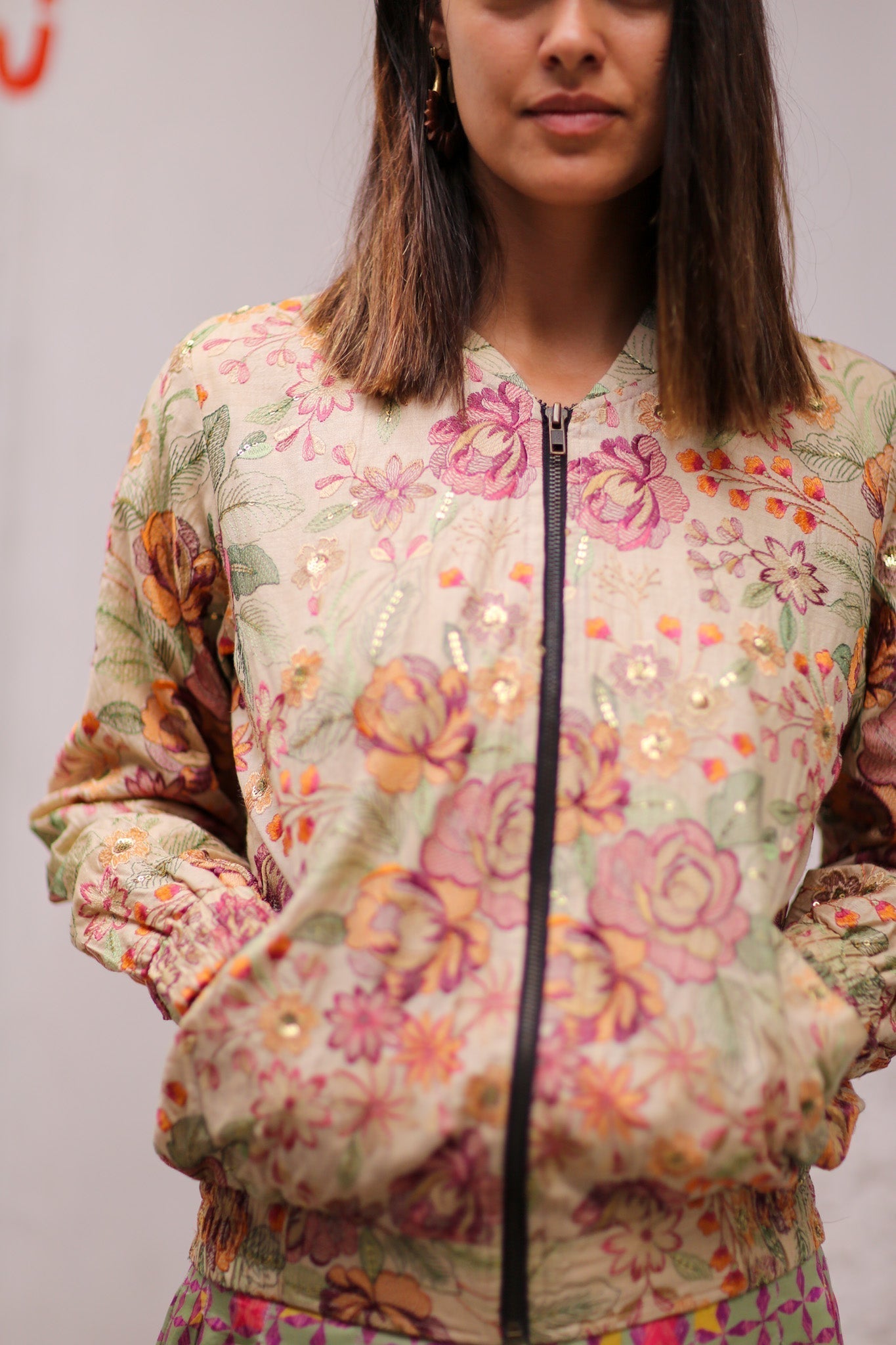 EMBROIDERED SILK BOMBER JACKET HANE - BANGKOK TAILOR CLOTHING STORE - HANDMADE CLOTHING