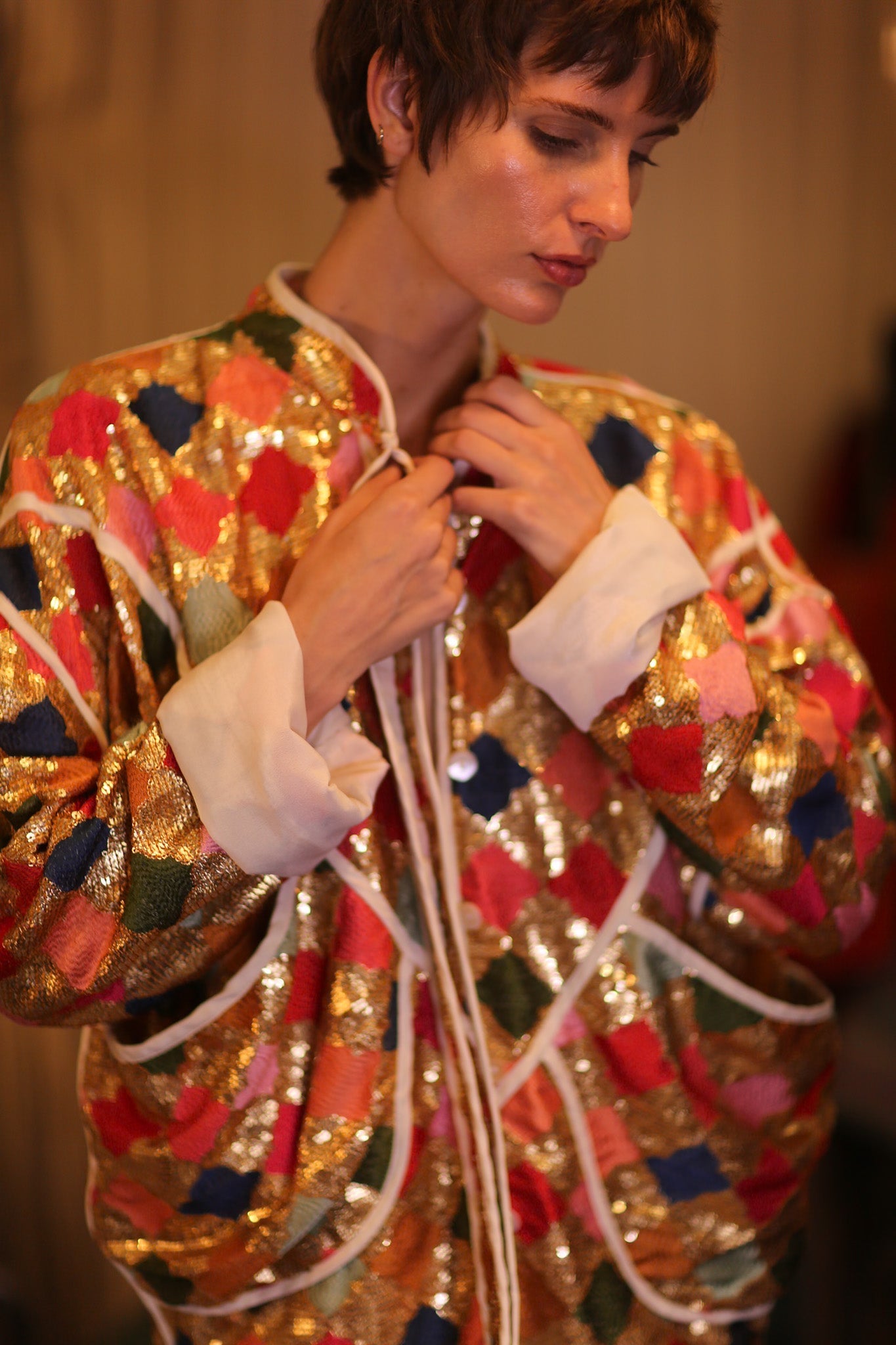 EMBROIDERED SILK JACKET ROYALE - BANGKOK TAILOR CLOTHING STORE - HANDMADE CLOTHING