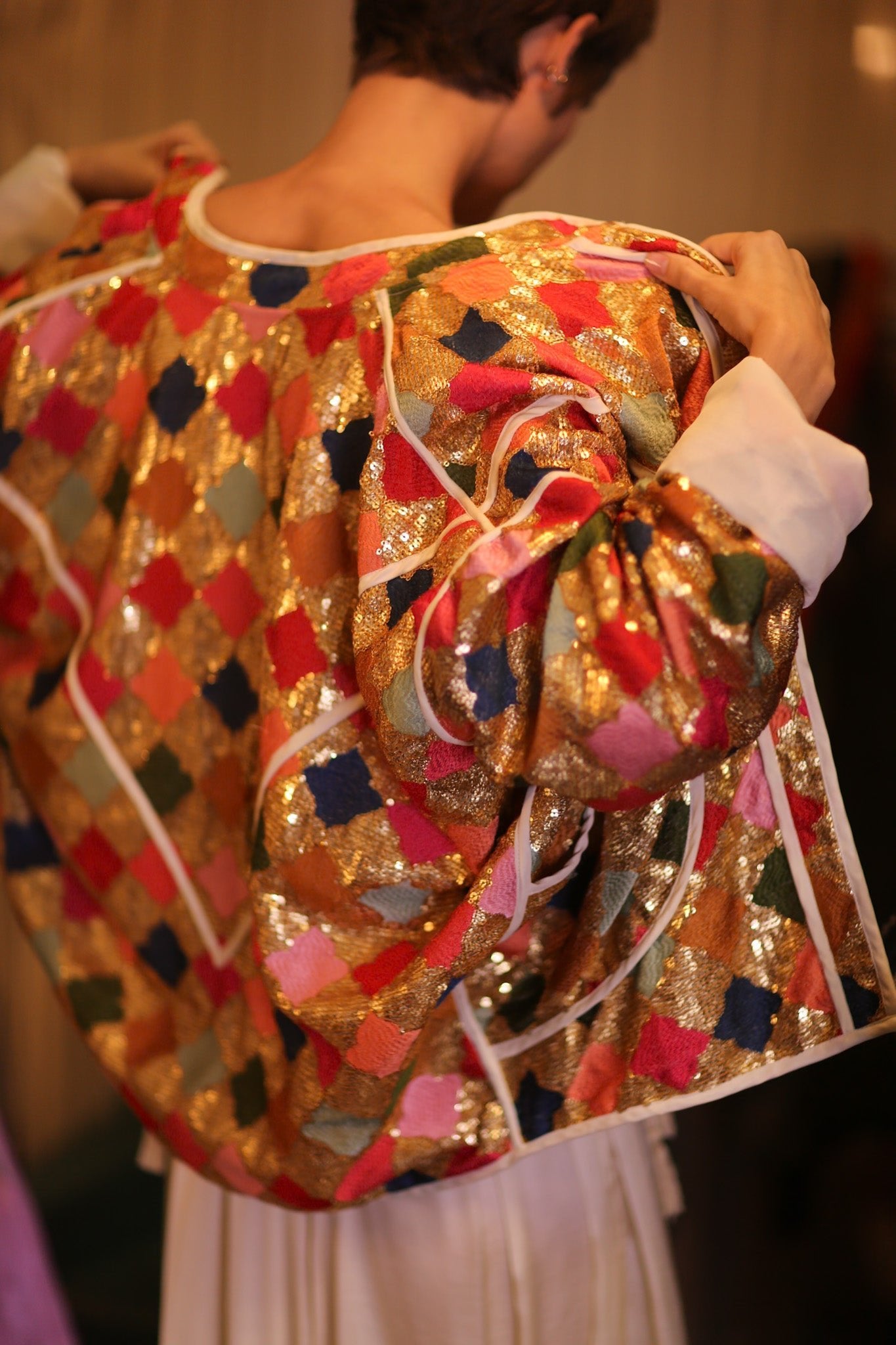 EMBROIDERED SILK JACKET ROYALE - BANGKOK TAILOR CLOTHING STORE - HANDMADE CLOTHING