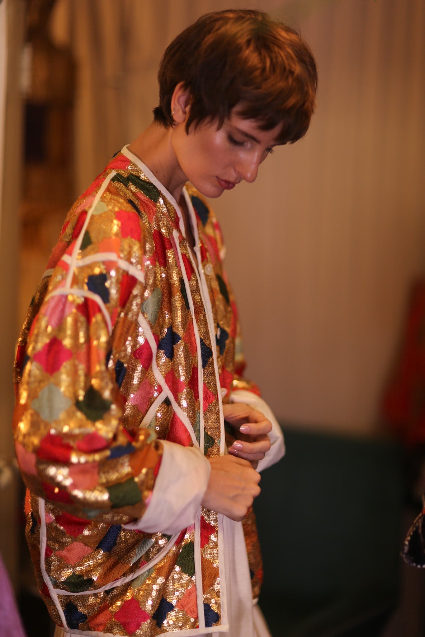 EMBROIDERED SILK JACKET ROYALE - BANGKOK TAILOR CLOTHING STORE - HANDMADE CLOTHING