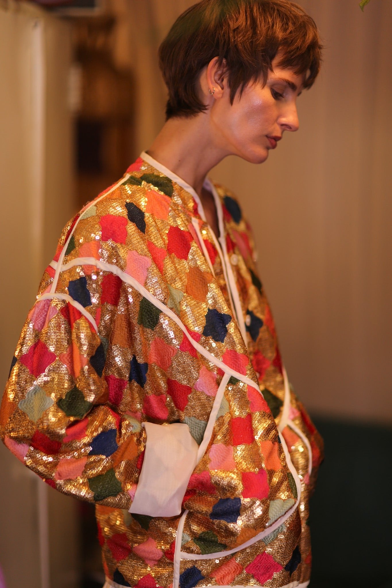 EMBROIDERED SILK JACKET ROYALE - BANGKOK TAILOR CLOTHING STORE - HANDMADE CLOTHING