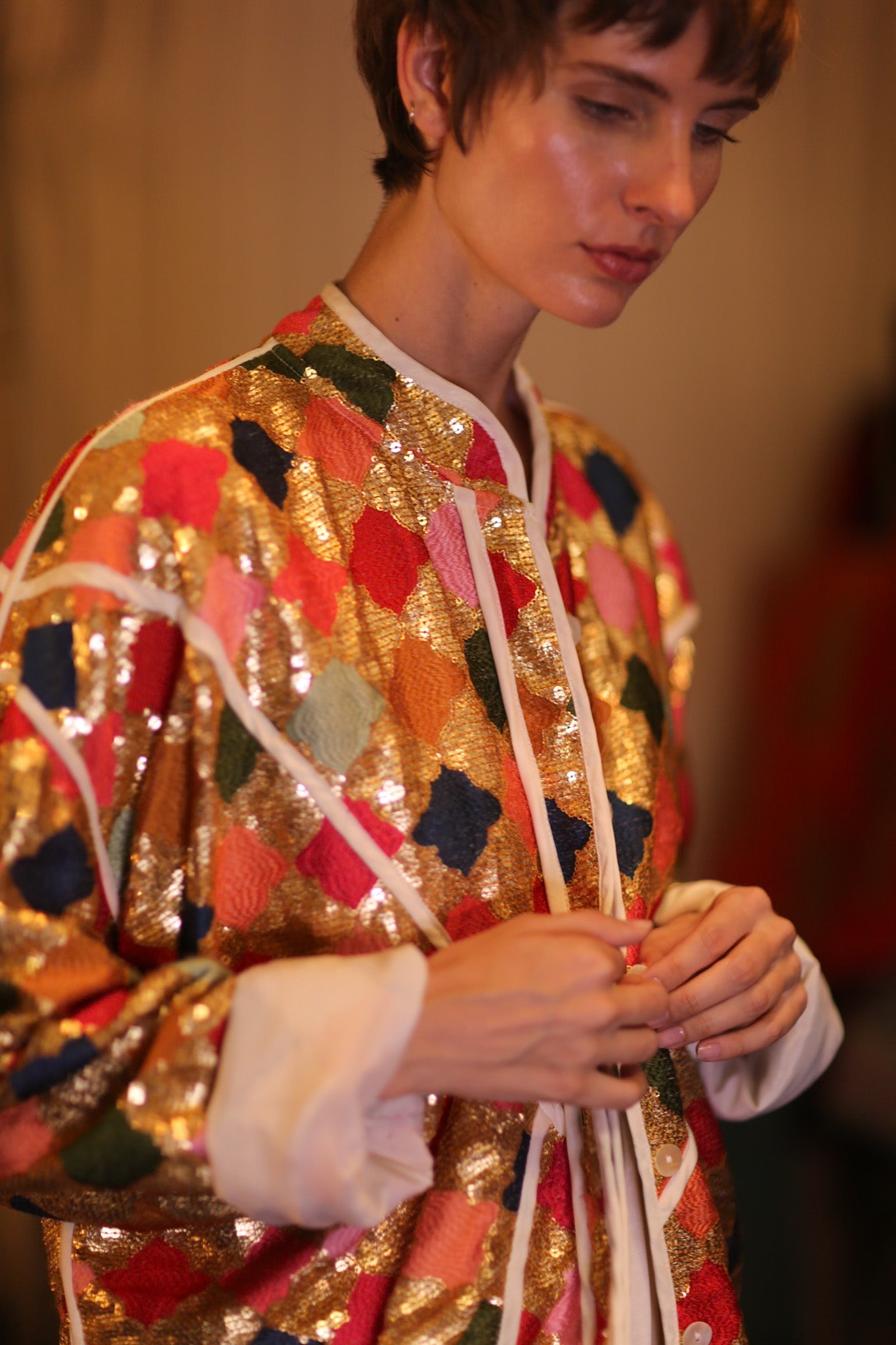 EMBROIDERED SILK JACKET ROYALE - BANGKOK TAILOR CLOTHING STORE - HANDMADE CLOTHING