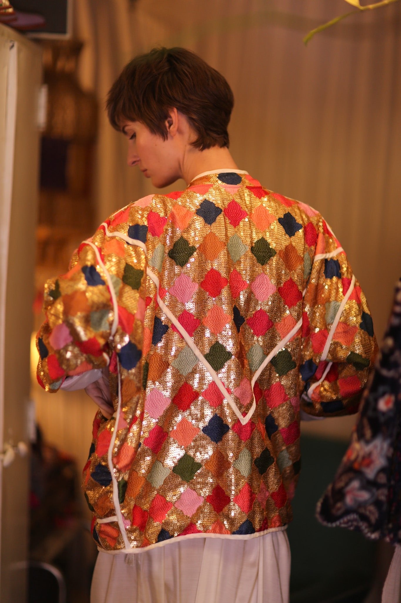EMBROIDERED SILK JACKET ROYALE - BANGKOK TAILOR CLOTHING STORE - HANDMADE CLOTHING