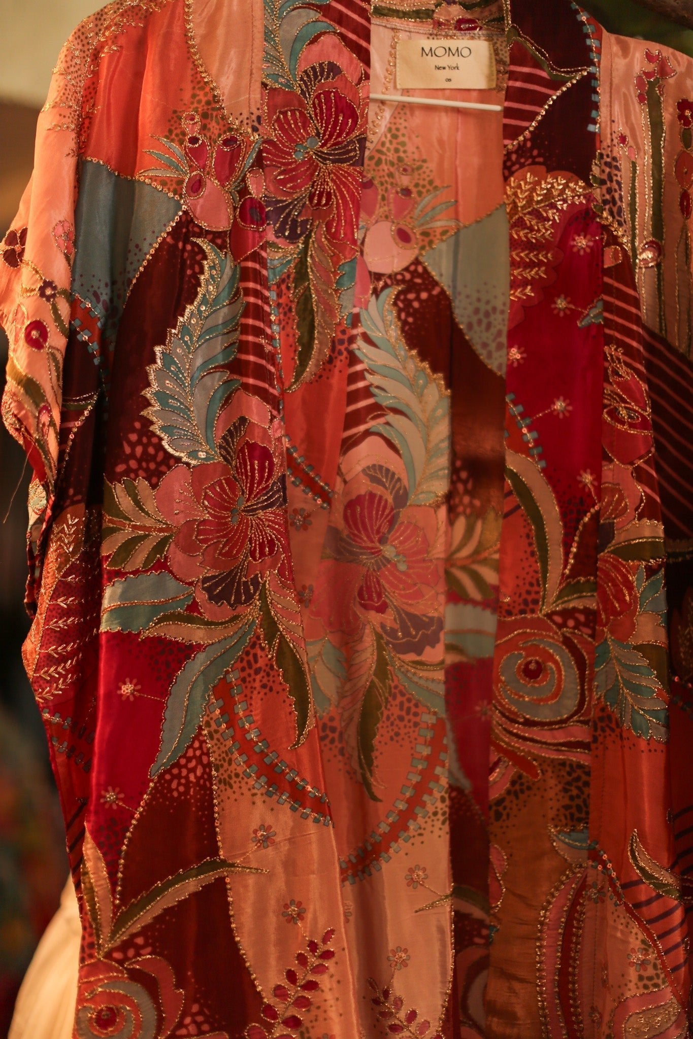 EMBROIDERED SILK KIMONO NATASHA - BANGKOK TAILOR CLOTHING STORE - HANDMADE CLOTHING