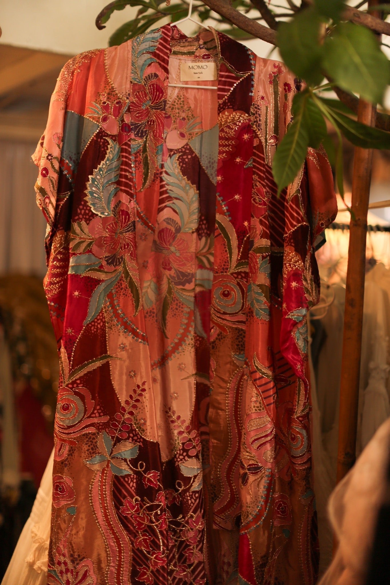 EMBROIDERED SILK KIMONO NATASHA - BANGKOK TAILOR CLOTHING STORE - HANDMADE CLOTHING