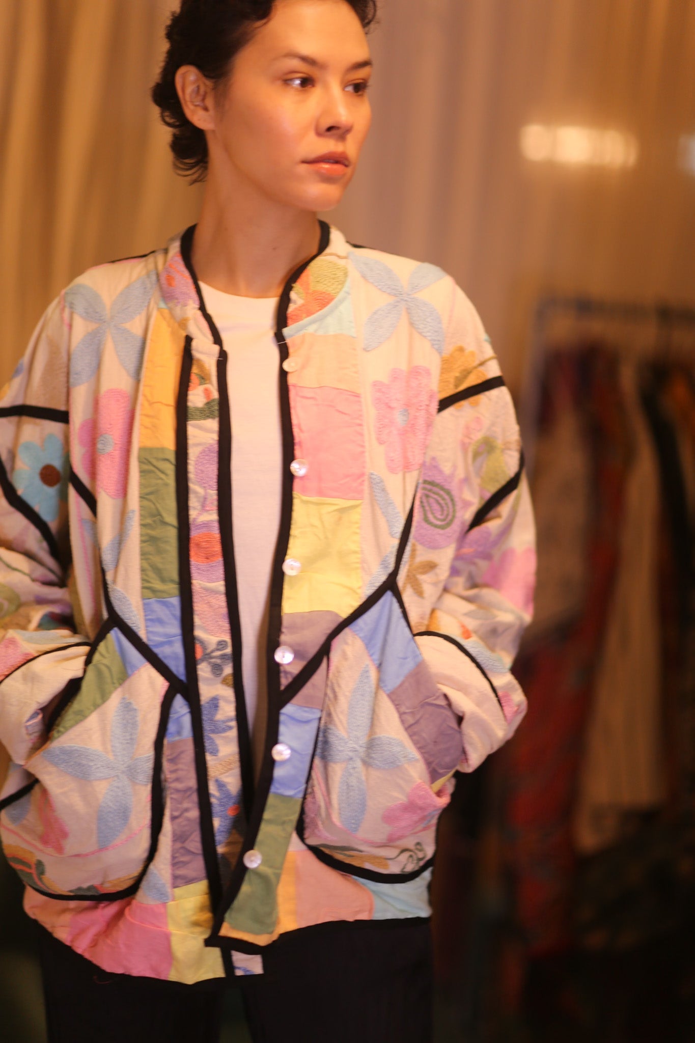 EMBROIDERED SUZANI JACKET THETTANT - BANGKOK TAILOR CLOTHING STORE - HANDMADE CLOTHING