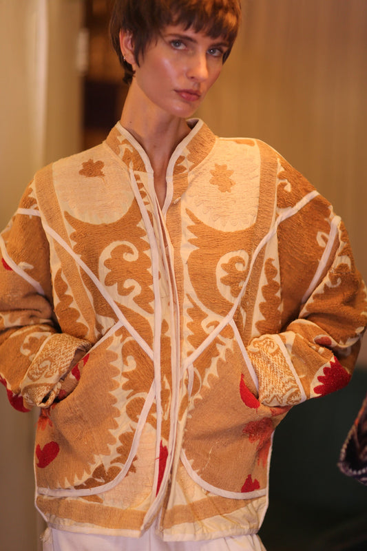 EMBROIDERED SUZANI JACKET ZARINA - BANGKOK TAILOR CLOTHING STORE - HANDMADE CLOTHING