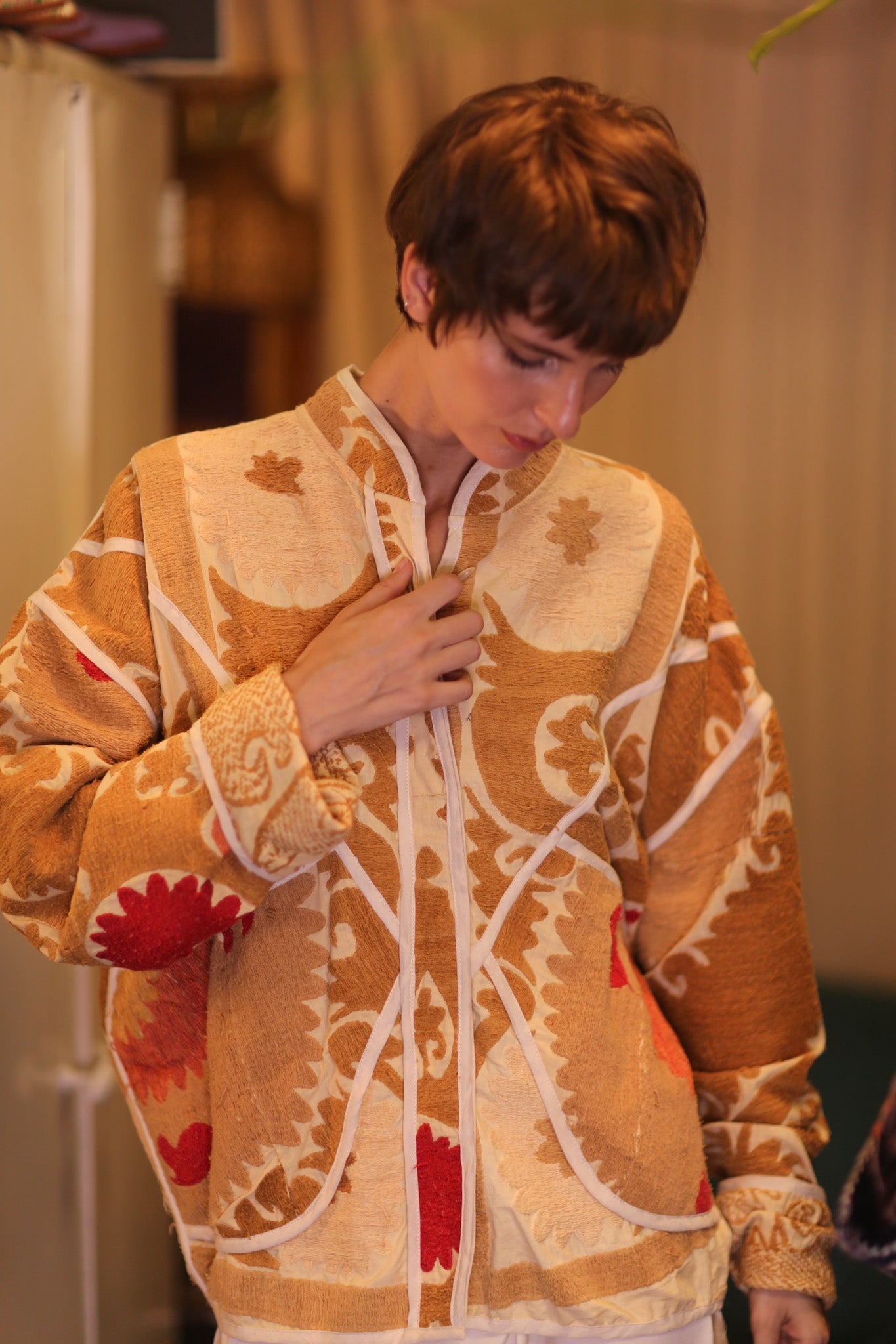 EMBROIDERED SUZANI JACKET ZARINA - BANGKOK TAILOR CLOTHING STORE - HANDMADE CLOTHING