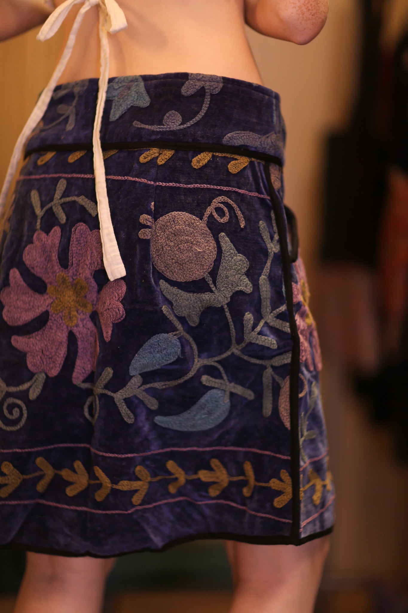 EMBROIDERED SUZANI SKIRT - BANGKOK TAILOR CLOTHING STORE - HANDMADE CLOTHING