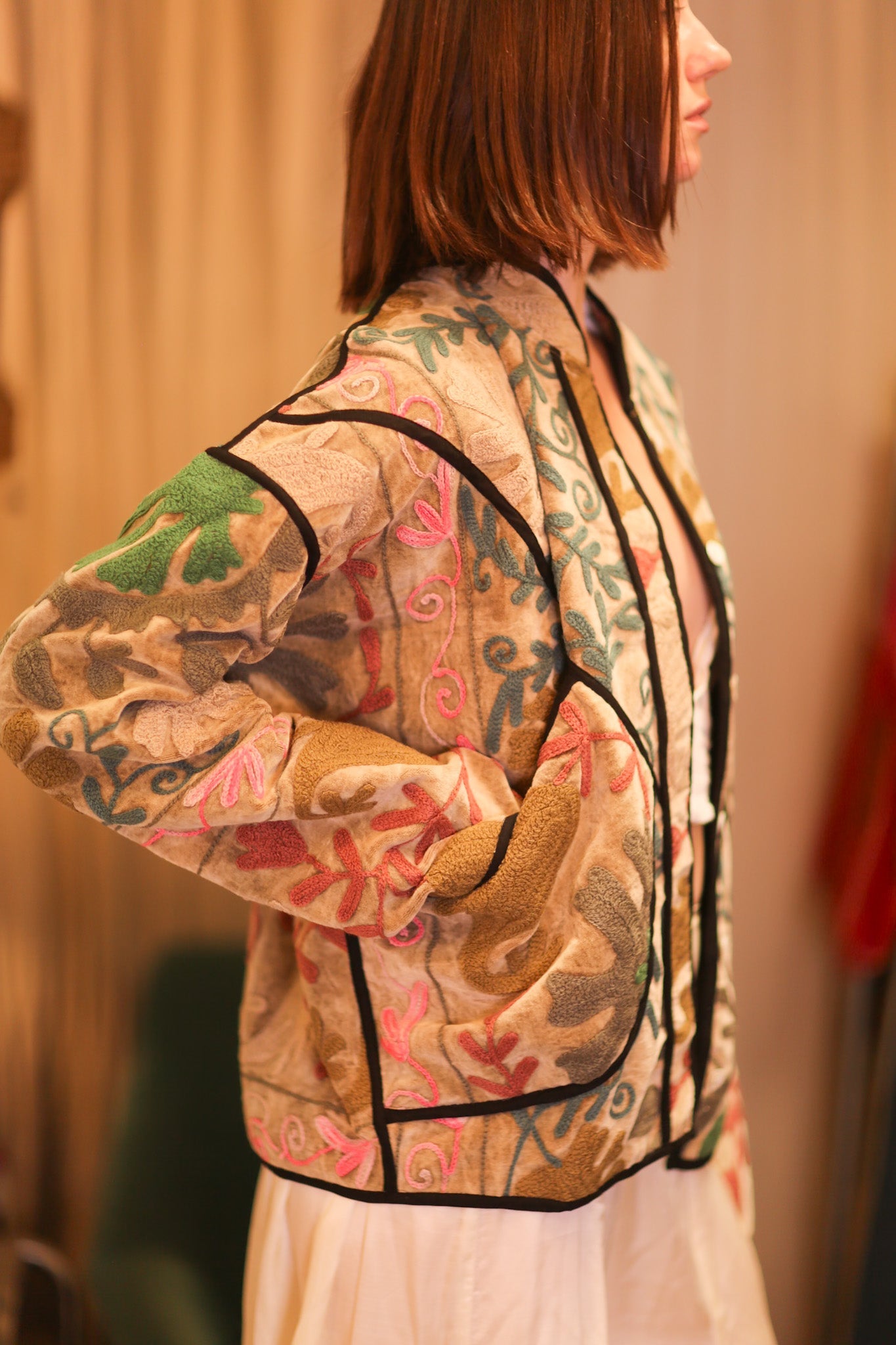 EMBROIDERED VELVET JACKET GORKIN - BANGKOK TAILOR CLOTHING STORE - HANDMADE CLOTHING