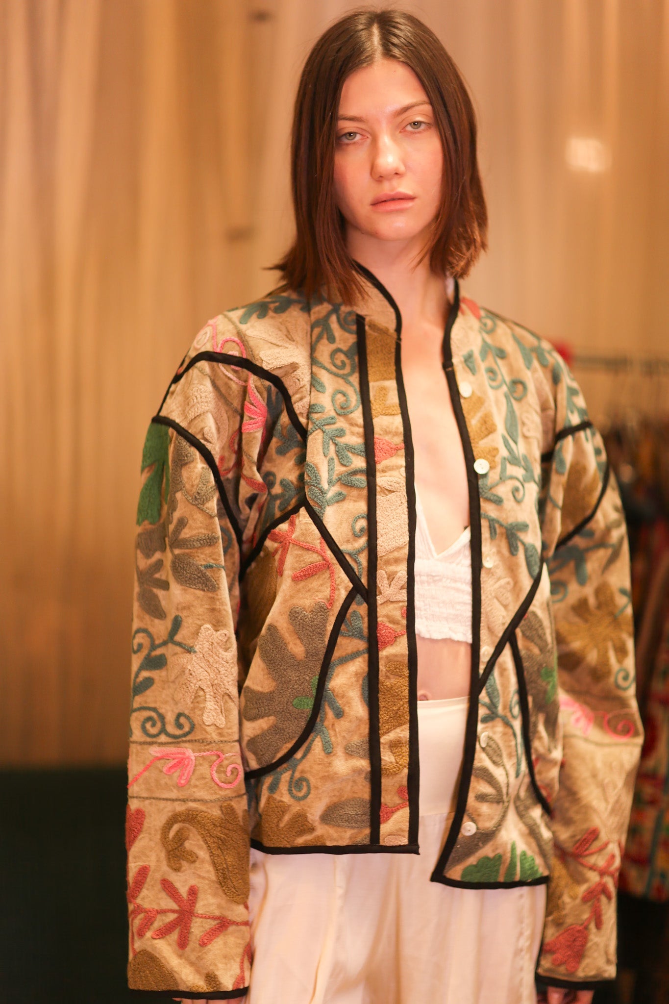 EMBROIDERED VELVET JACKET GORKIN - BANGKOK TAILOR CLOTHING STORE - HANDMADE CLOTHING